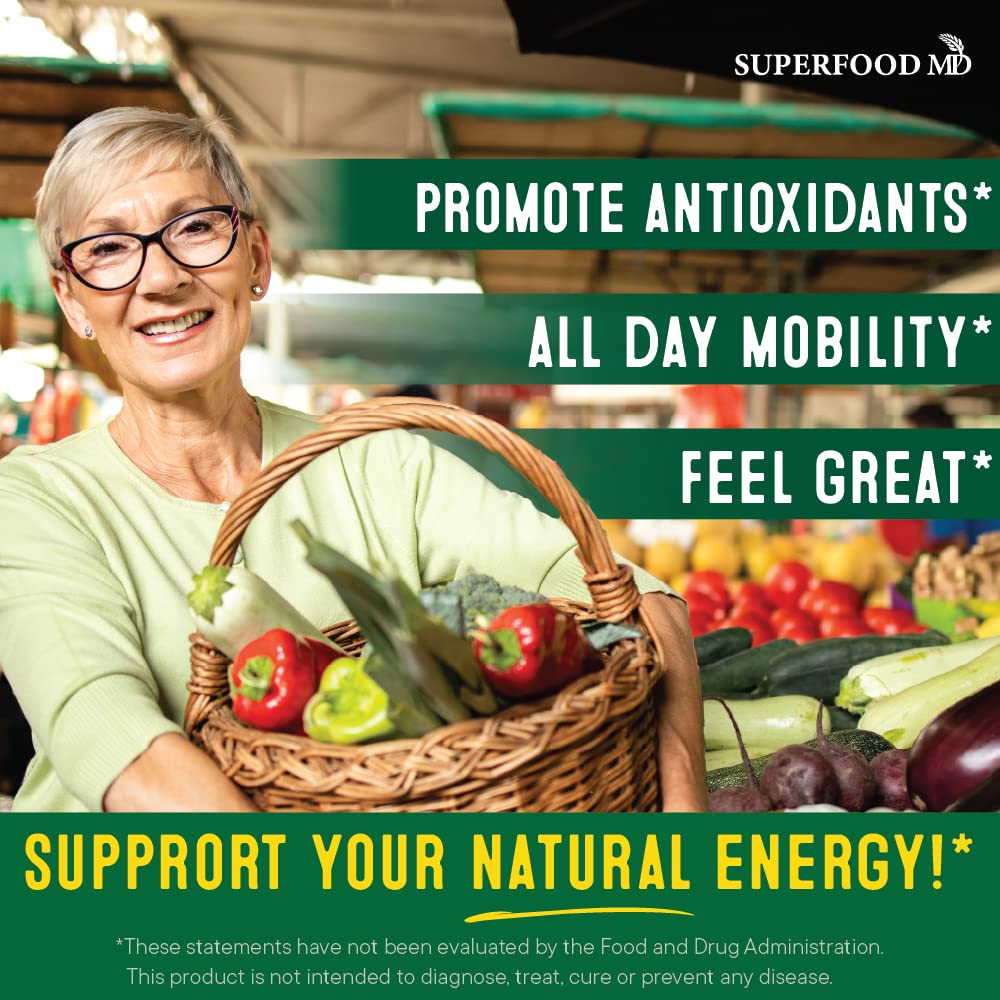 Superfood Fruit and Veggie Supplement - Fruit and Veggie Capsules 100% Whole Super Fruits and Super Vegetables Supplements & Vitamins, with Beta Carotene (720 Count (Pack of 4)) Superfood MD uk supplements