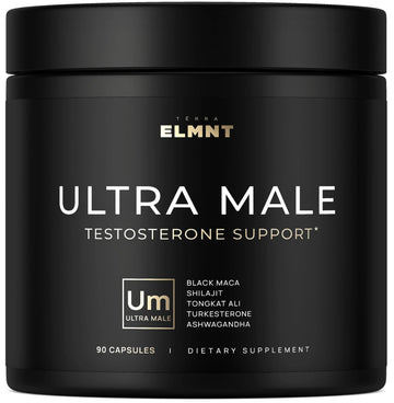 ULTRA MALE® Premium for Men w. 100:1 Shilajit, 40:1 Black Maca, Ashwagandha 25%, Tongkat Ali 10% - Clinical Strength Male Enhancing Supplement for Men Health Libido+ TERRA ELMNT uk supplements