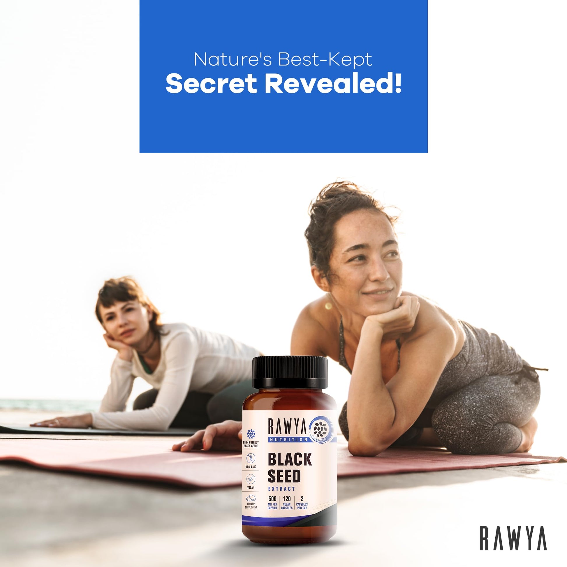 RAWYA Nutrition, Black Seed Extract, 120 Vegan Capsules, Nigella Sativa, Black Cumin RAWYA uk supplements