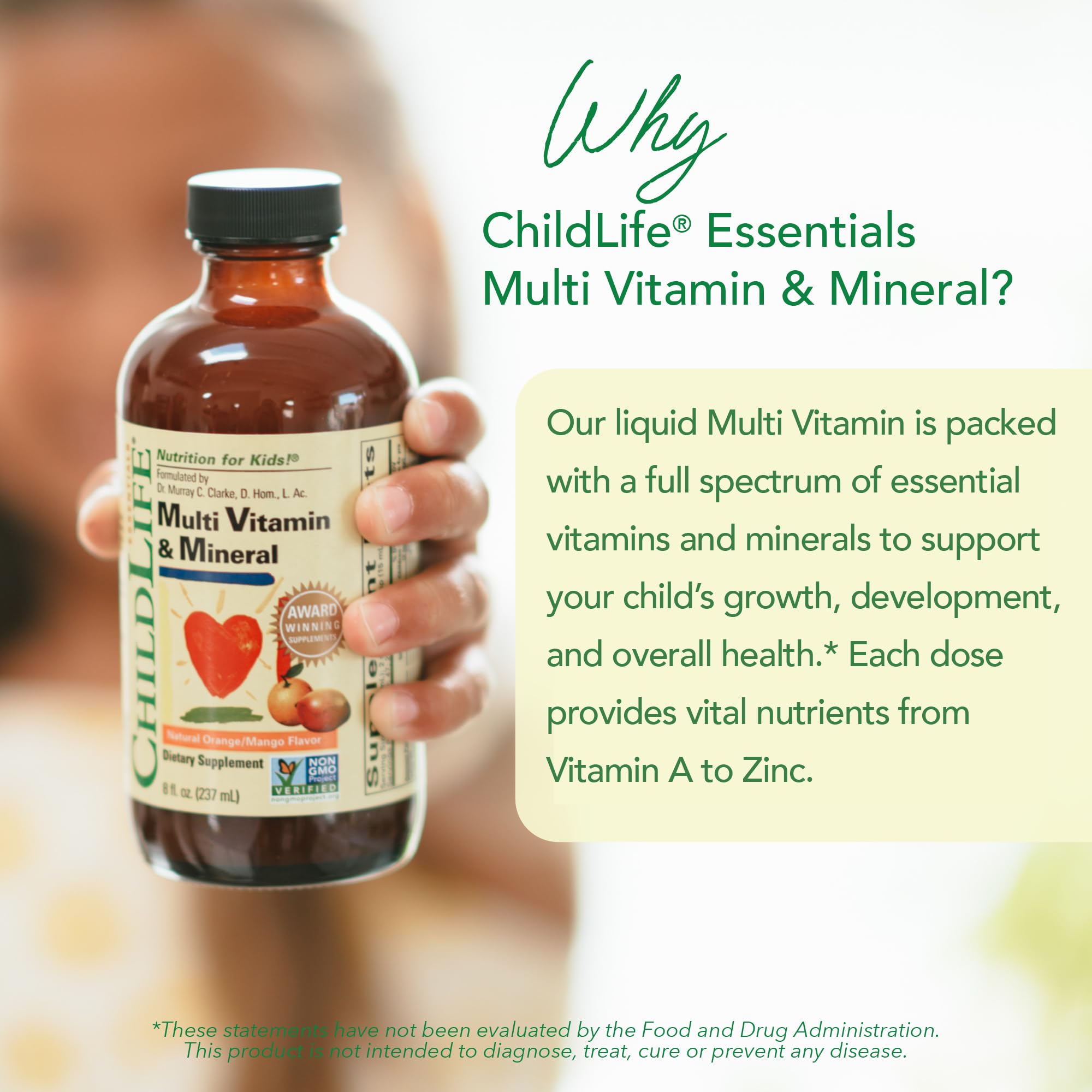 CHILDLIFE ESSENTIALS Kids Multivitamin & Mineral - Kids Vitamins, Liquid Multivitamin for Kids, Toddler Multivitamins, Liquid Vitamins, Baby Multivitamin - Natural Orange & Mango, 8 Fl Oz (Pack of 2) CHILDLIFE ESSENTIALS uk supplements