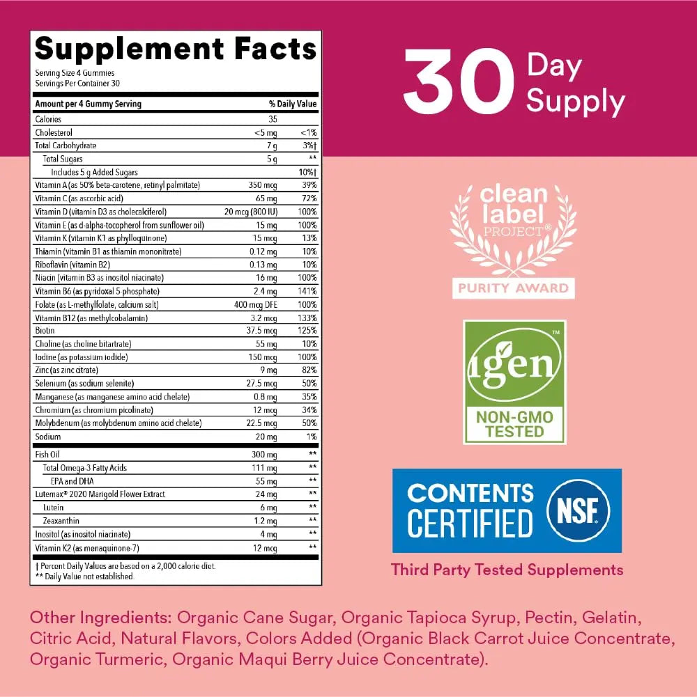 SmartyPants Teen Girl Multivitamin Gummies: Omega 3 Fish Oil (EPA/DHA), Vitamin D3, C, Vitamin B12 & Kids Multivitamin Gummies SmartyPants uk supplements