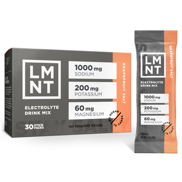 LMNT Zero Sugar Electrolytes - Grapefruit Salt | Drink Mix | 30 Count Drink LMNT uk supplements