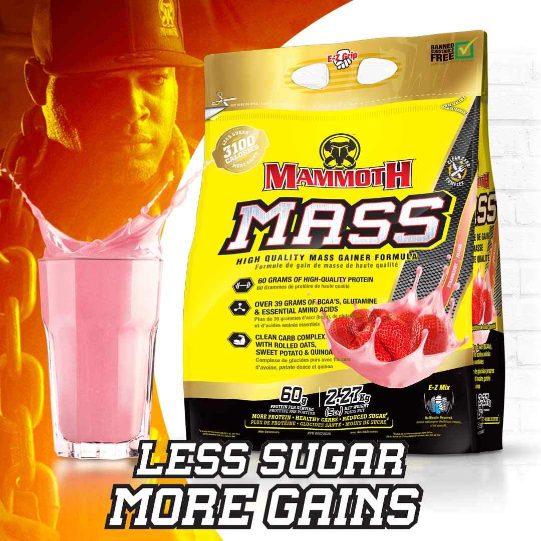 Inter-Active Nutrition Mammoth Mass Supplement, 2.27kg Strawberry Mammoth uk supplements
