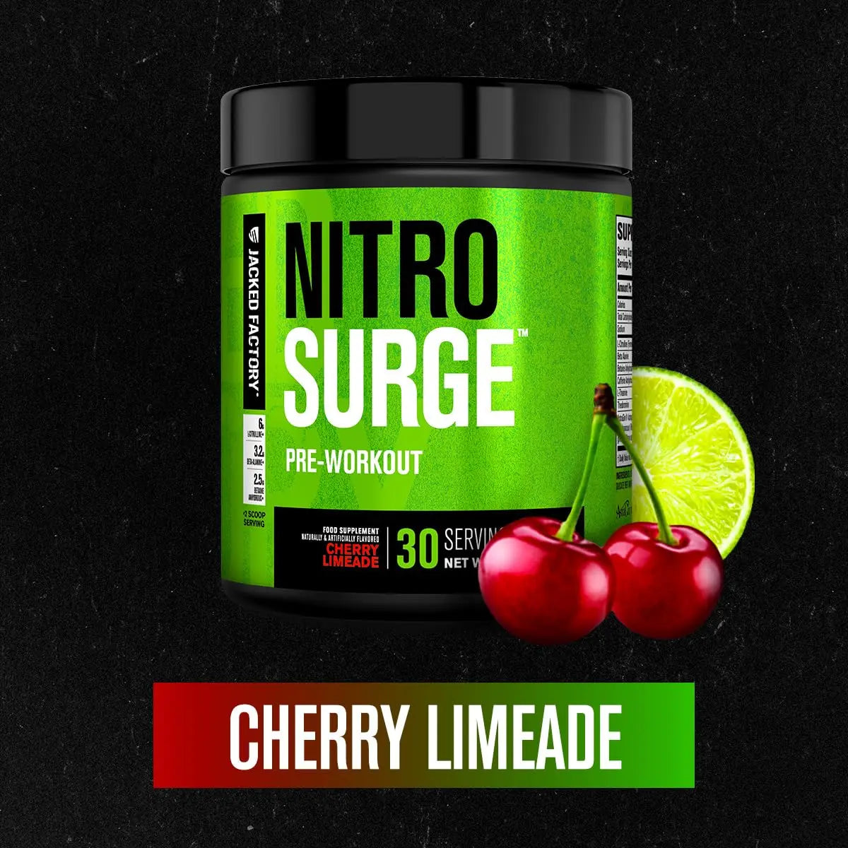 Jacked Factory NITROSURGE Pre Workout Supplement - Endless Energy, Instant Strength Gains, Clear Focus, Intense Pumps - NO Booster & Preworkout Powder with Beta Alanine Jacked Factory uk supplements