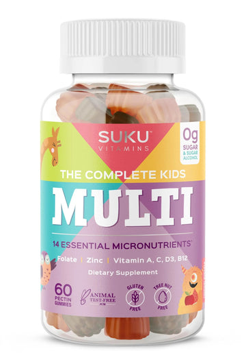 SUKU The Complete Kids Multivitamin Gummies – Vitamins A, C, D, E, B6, B12, Folate & Zinc – Immune Support SUKU uk supplements