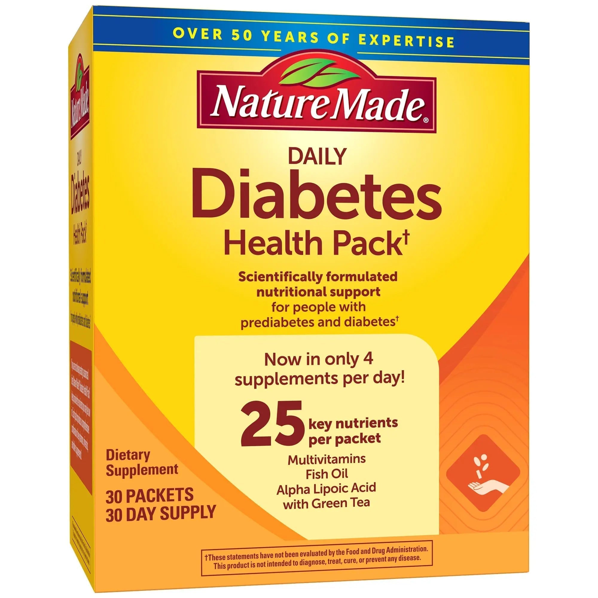 Nature Made Diabetes Health Pack, Daily Dietary Supplements for Nutritional Support, 30 Packets, 30 Day Supply Nature Made uk supplements