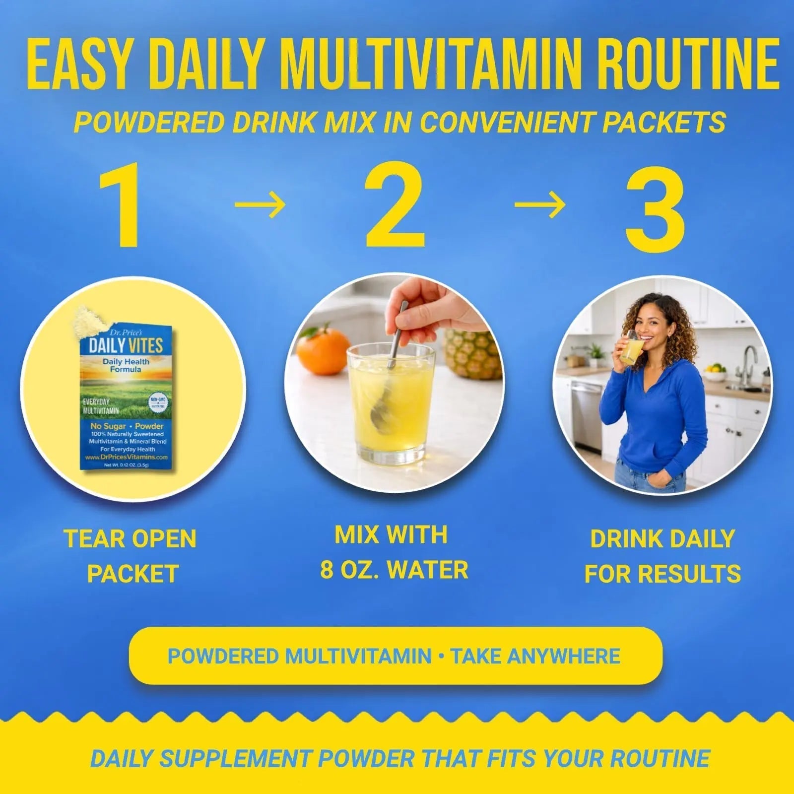 Dr. Price's Multivitamin for Women and Men | Tropical 30 Servings | Daily Supplement Powder with Vitamin C, B Complex & Minerals | Dr. Price's Vitamins uk supplements