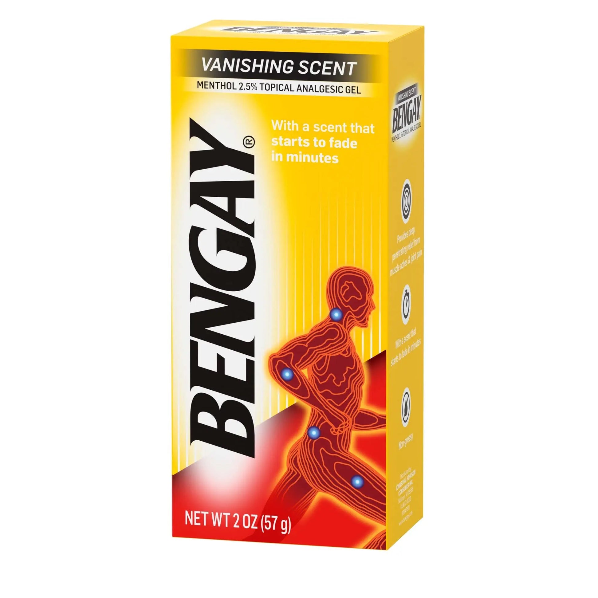 Ben Gay Vanish Scnt Size 2z Bengay Non-Greasy Vanishing Scent Pain Reliever Gel, Pack of 3 Johnson & Johnson uk supplements