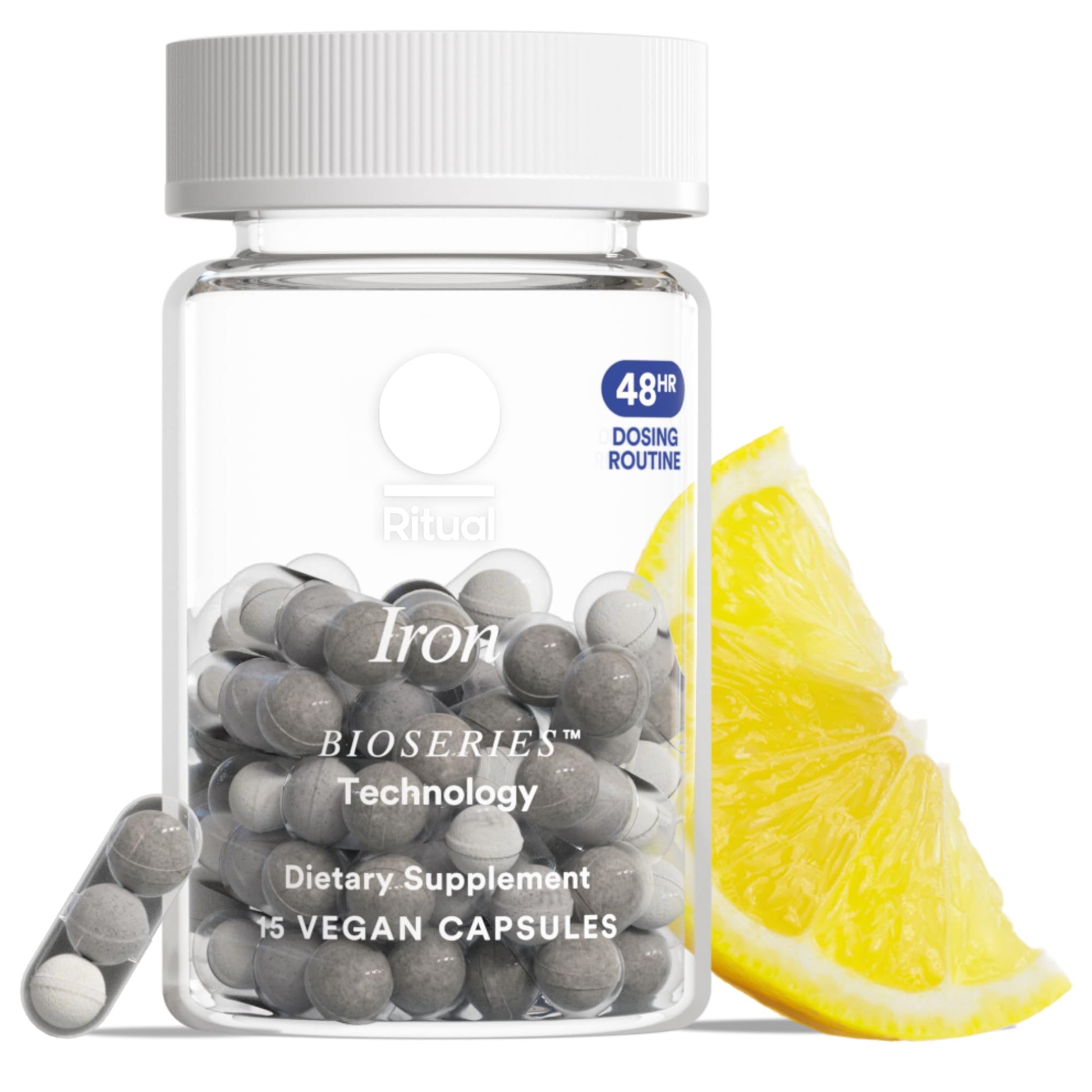 Ritual Iron Supplement to Support Low Iron Levels 60 mg | 48-hour Dosing Routine with BioSeries™ Technology plus Vitamin A and C. Designed for Optimal Absorption and Minimal GI Discomfort* 15 Servings Ritual uk supplements