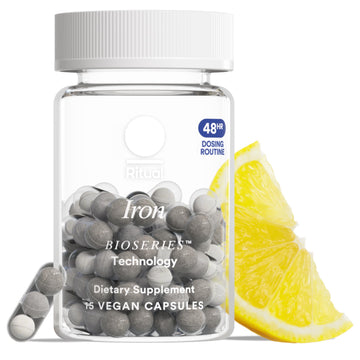 Ritual Iron Supplement to Support Low Iron Levels 60 mg | 48-hour Dosing Routine with BioSeries™ Technology plus Vitamin A and C. Designed for Optimal Absorption and Minimal GI Discomfort* 15 Servings Ritual uk supplements