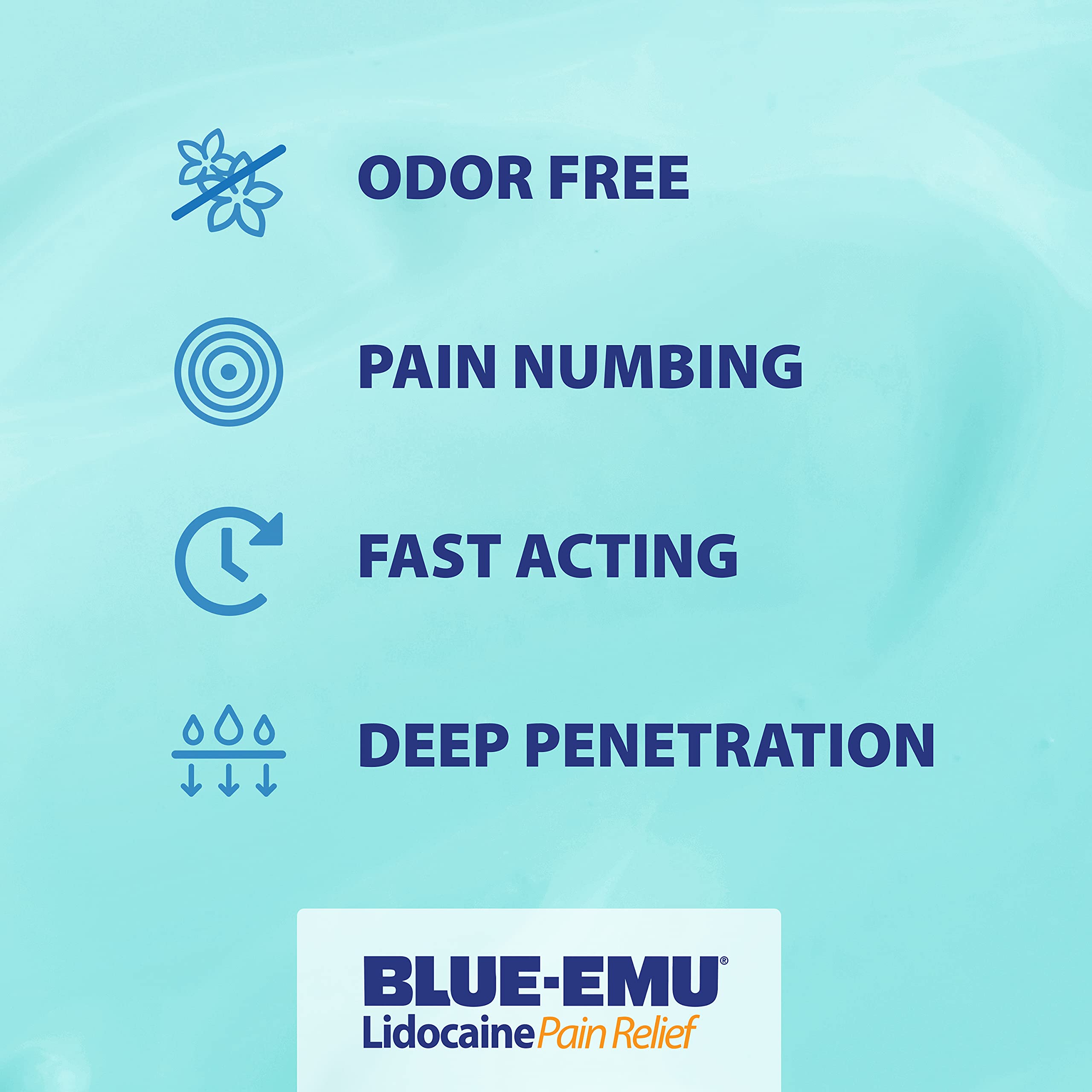 BLUE-EMU Lidocaine Pain Relief Cream for Fast, Numbing Relief, 2.7 Oz, 1 Pack BLUE-EMU uk supplements