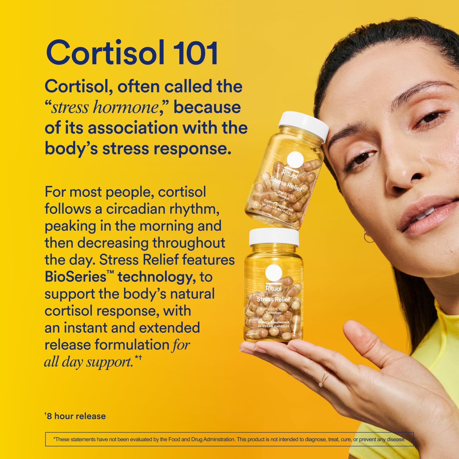 Ritual Stress Relief Supplement Shoden® Ashwagandha, Suntheanine® L-Theanine, and Saffron as affron®* BioSeries with 8-Hour Release to Support Natural Cortisol Response and Promote Calm, 30 Day Ritual uk supplements
