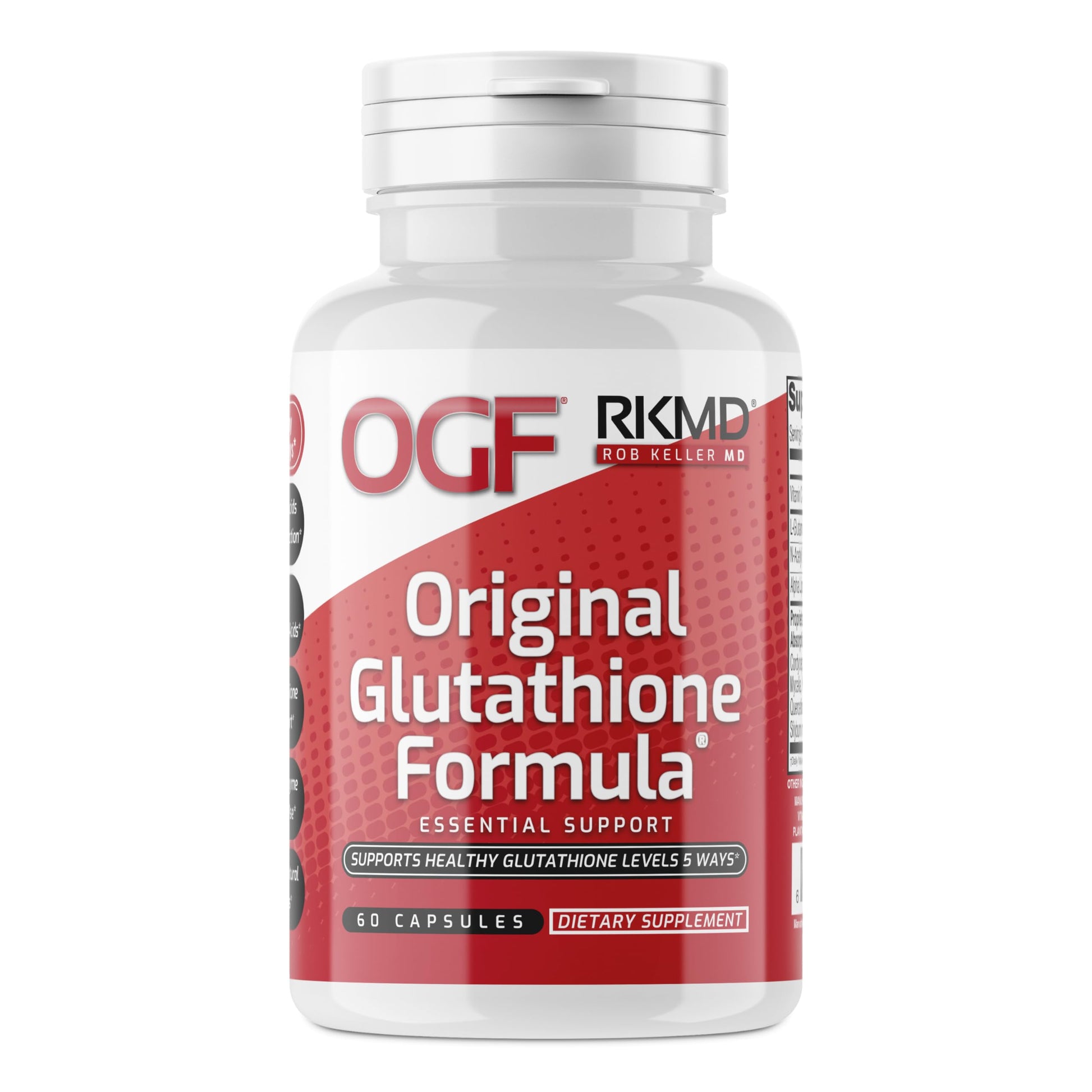 Original Glutathione Formula Essential Support, RobKellerMD, Advanced Antioxidant Formula, Helps Body Produce Glutathione Naturally for Detox, Immune Health, Mental Clarity, & Daily Wellness, 60 caps Rob Keller MD uk supplements