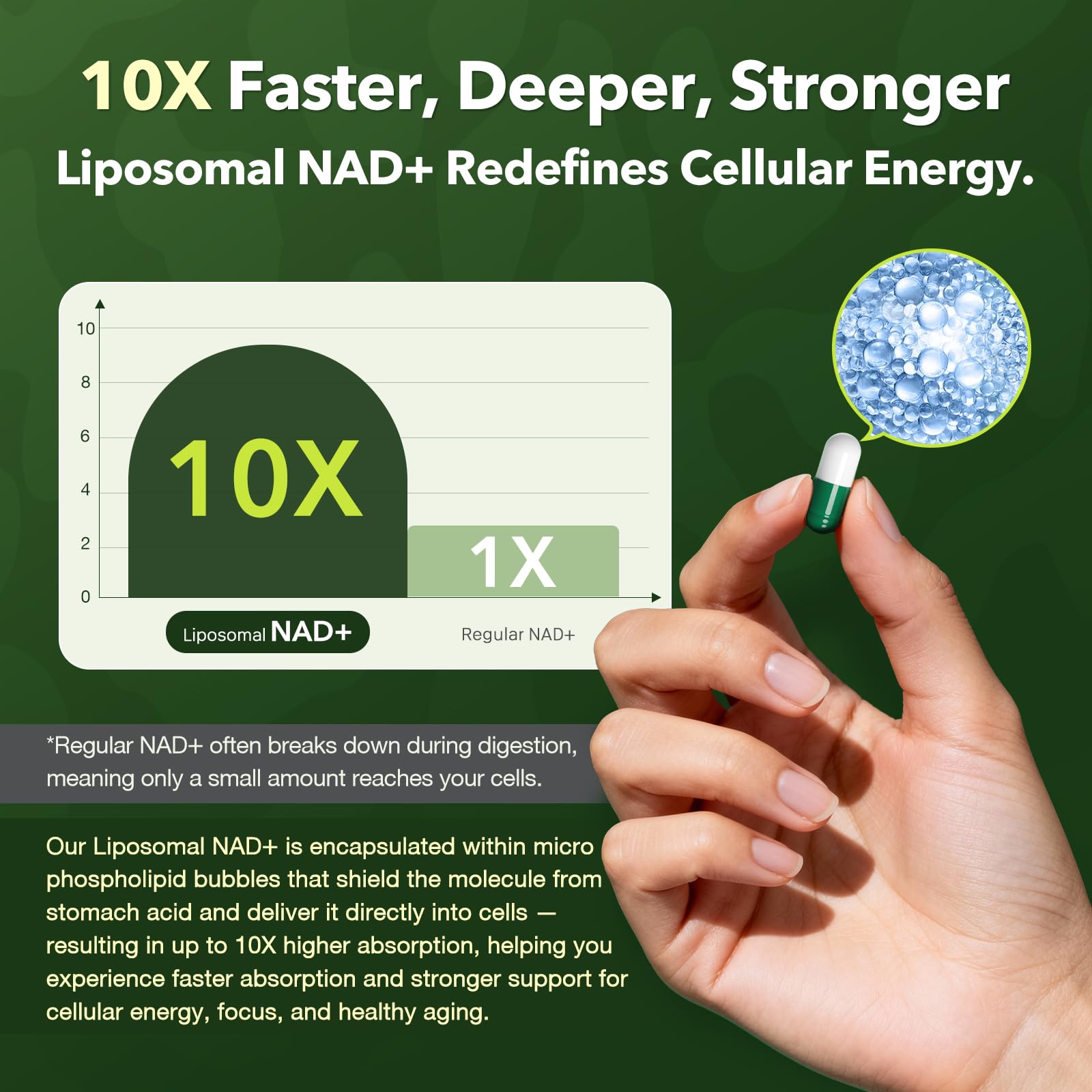 Nad Resveratrol Supplement 61800mg Per Bottle – Liposomal Nad+ Resveratrol for Women & Men – High Purity 1200mg Nad+ Supplement for Energy & Healthy Aging, Resveratrol, Quercetin, CoQ10 – 90 Counts VCBIRD uk supplements