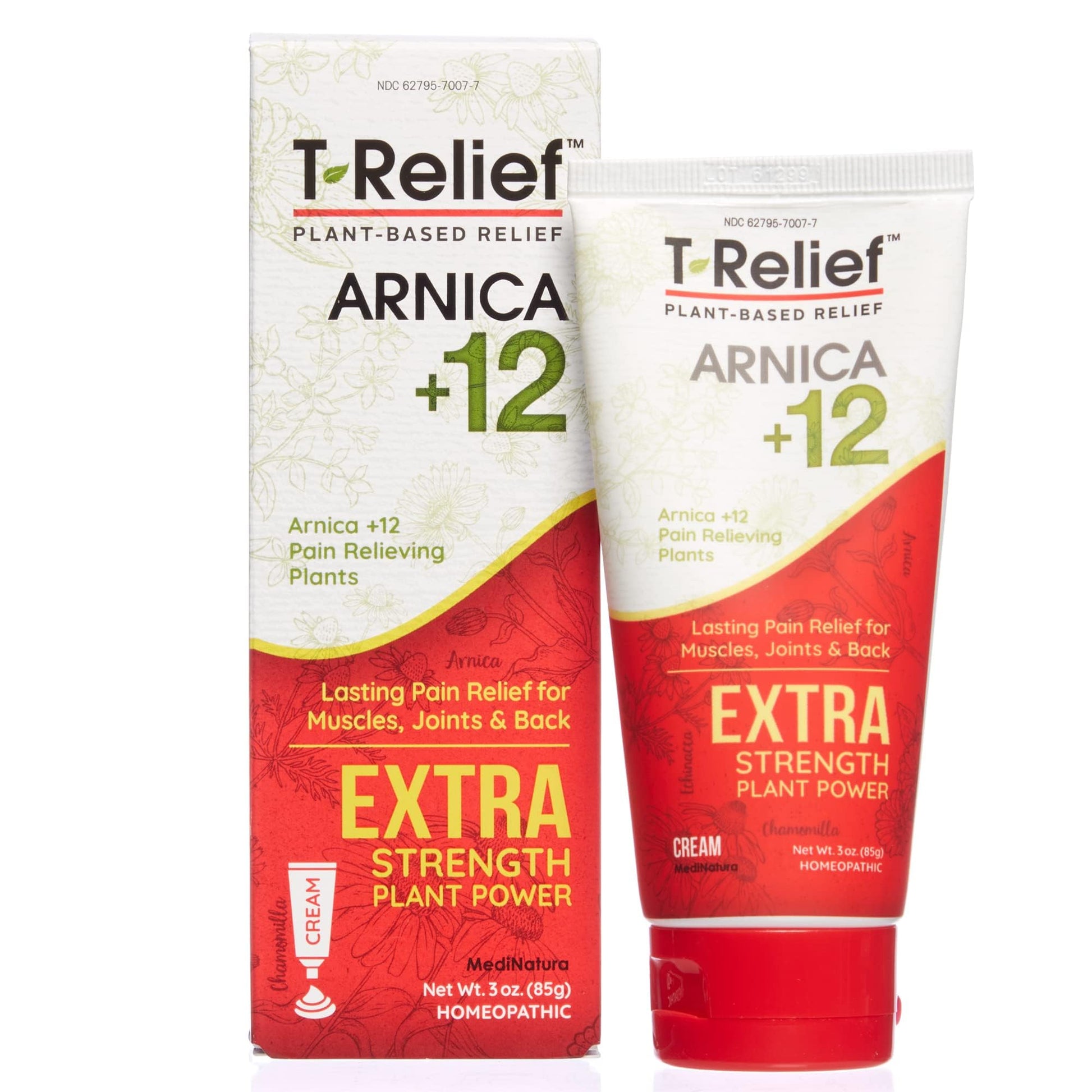 MediNatura T-Relief Extra Strength Pain Relief Arnica +12 Plant-Based Pain Relievers 100ct Tablets T-Relief Extra Strength Pain Relief 3oz Cream Bundle MediNatura uk supplements