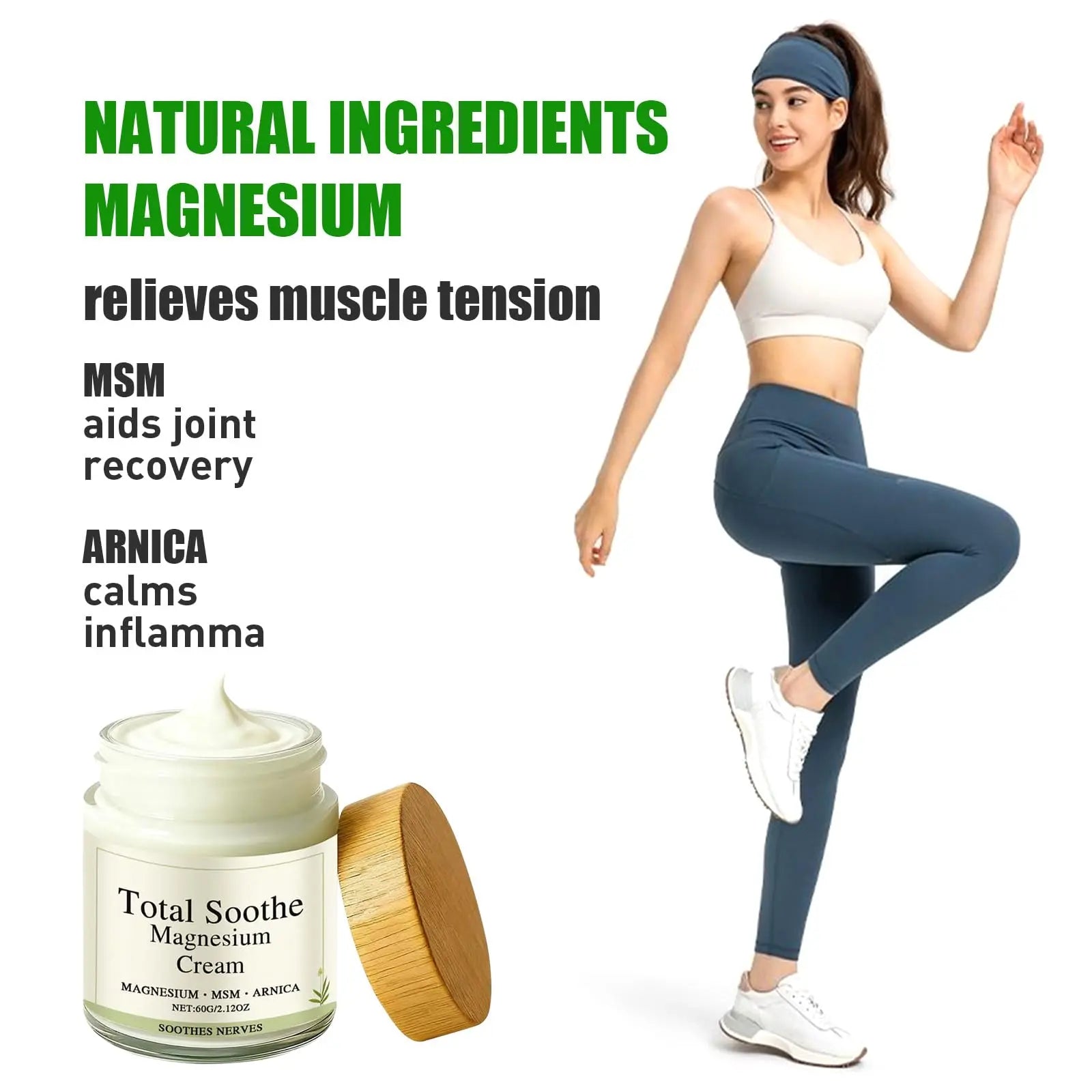TotalRelief Magnesium Cream - MSM & Arnica – Fast Absorbing, Joint Relief Cream with Mineral Delivery Formula,Non-Greasy Topical for Everyday Joint & Muscle Comfort Generic uk supplements
