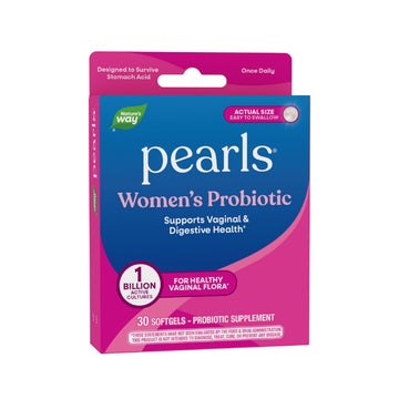 Nature's Way Pearls Women's Probiotic, Supports Women's and Digestive Health*, Protects Against Occasional Constipation & Bloating*, 1 Billion Live Cultures, 30 Softgels (Packaging May Vary) Nature's Way uk supplements