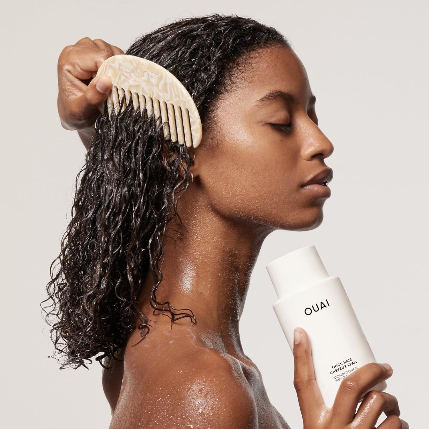 OUAI Thick Hair Conditioner Refill - Moisturizing Conditioner for Dry, Frizzy Hair - Keratin, Marshmallow Root, Shea Butter and Avocado Oil - Paraben, Phthalate & Sulfate Free (32 Oz) OUAI uk supplements