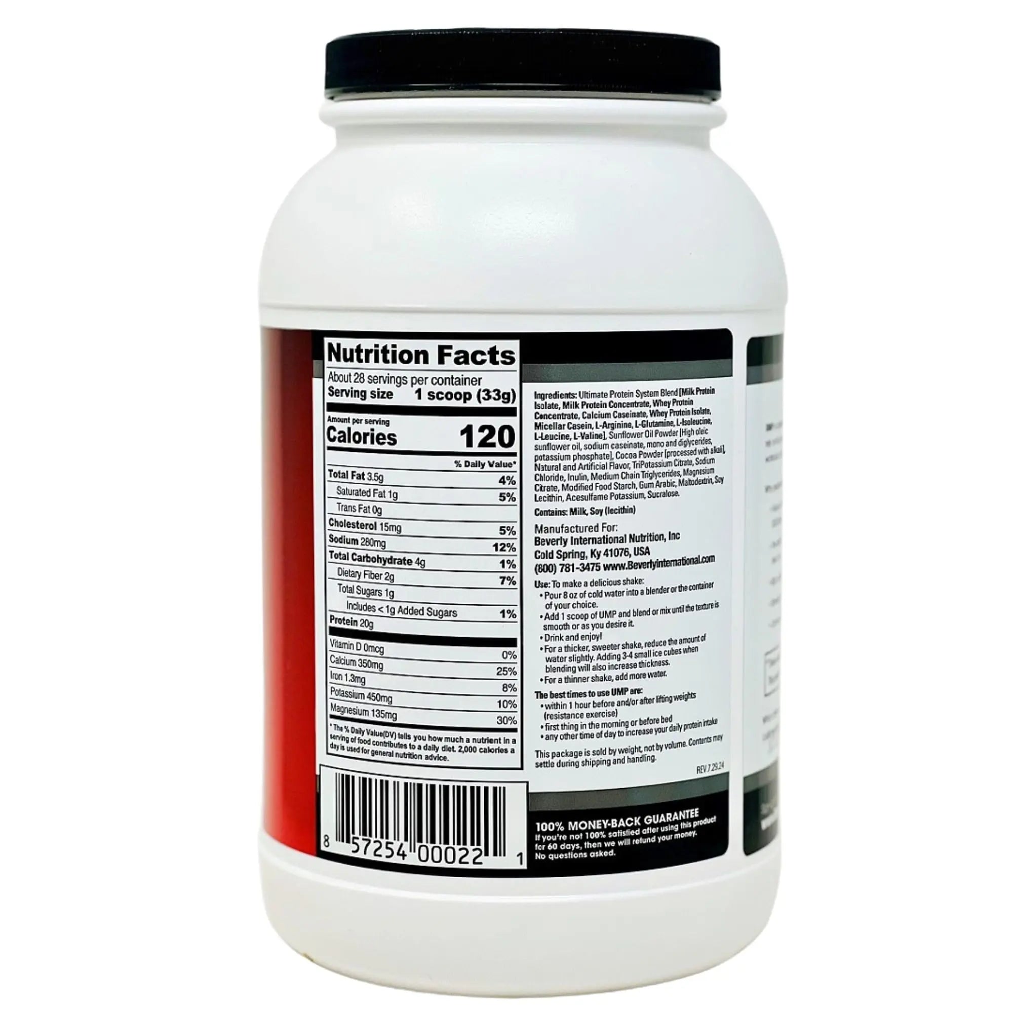 Beverly International UMP Protein Powder, Chocolate. Unique Whey-Casein Ratio Builds Lean Muscle. Easy to Digest. No Bloat. (32.8 oz) 2lb .8 oz Beverly International uk supplements