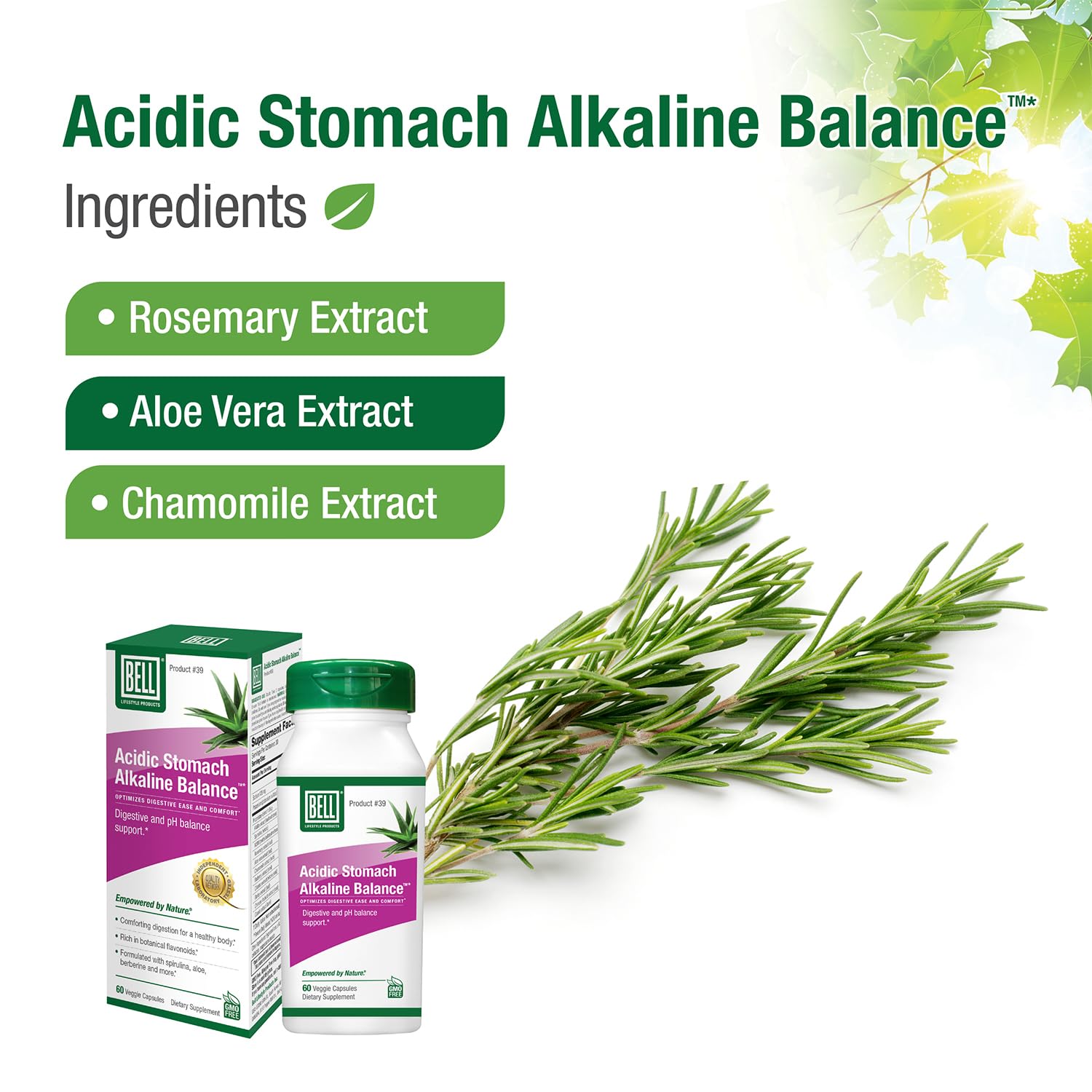 Bell Acidic Stomach Alkaline Balance Lifestyle Products | Helps Maintain Healthy pH Levels | 60 Capsules Bell uk supplements