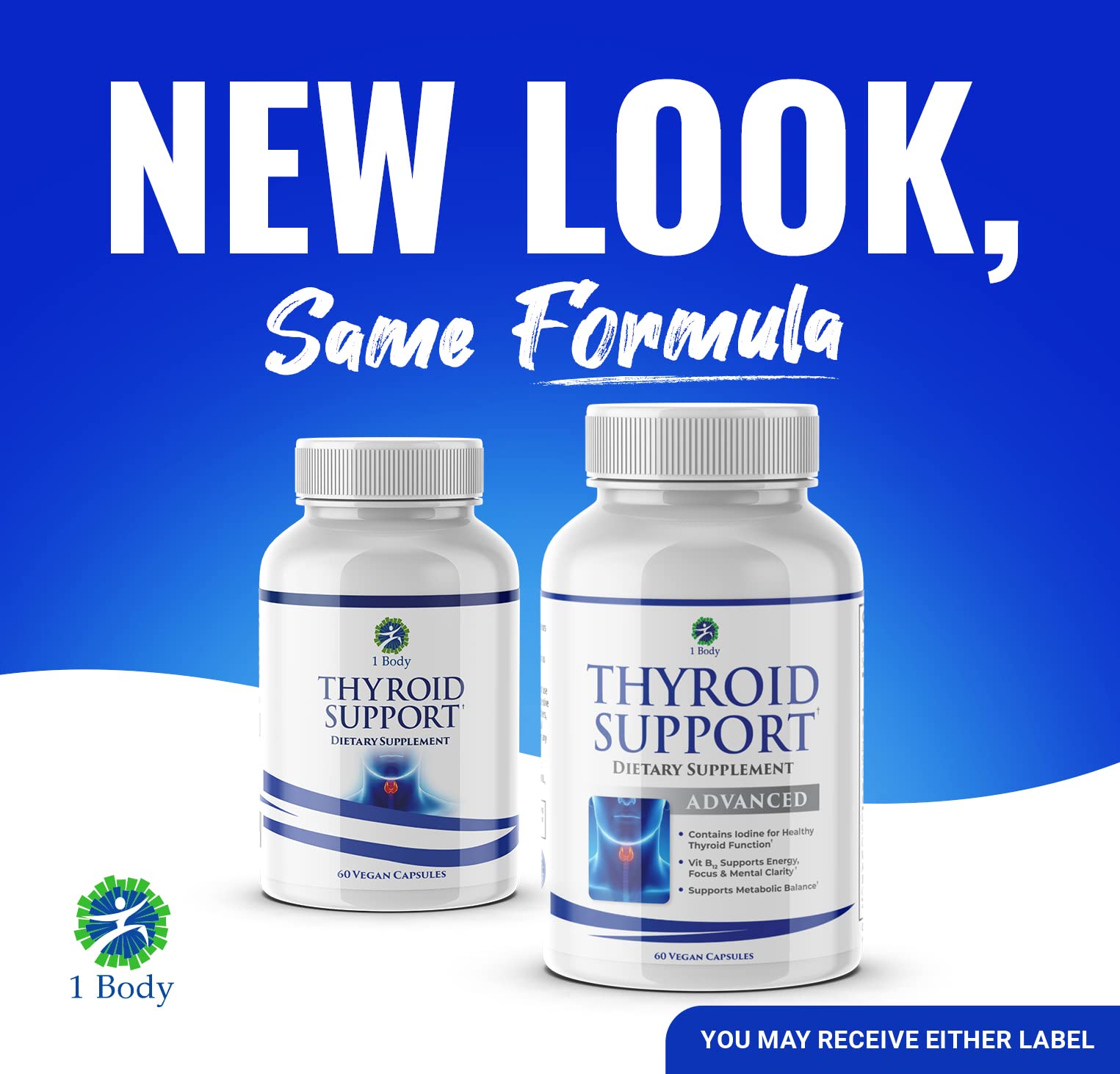 Thyroid Support Supplement for Women and Men - 3 Pack 90 Days 1 Body uk supplements