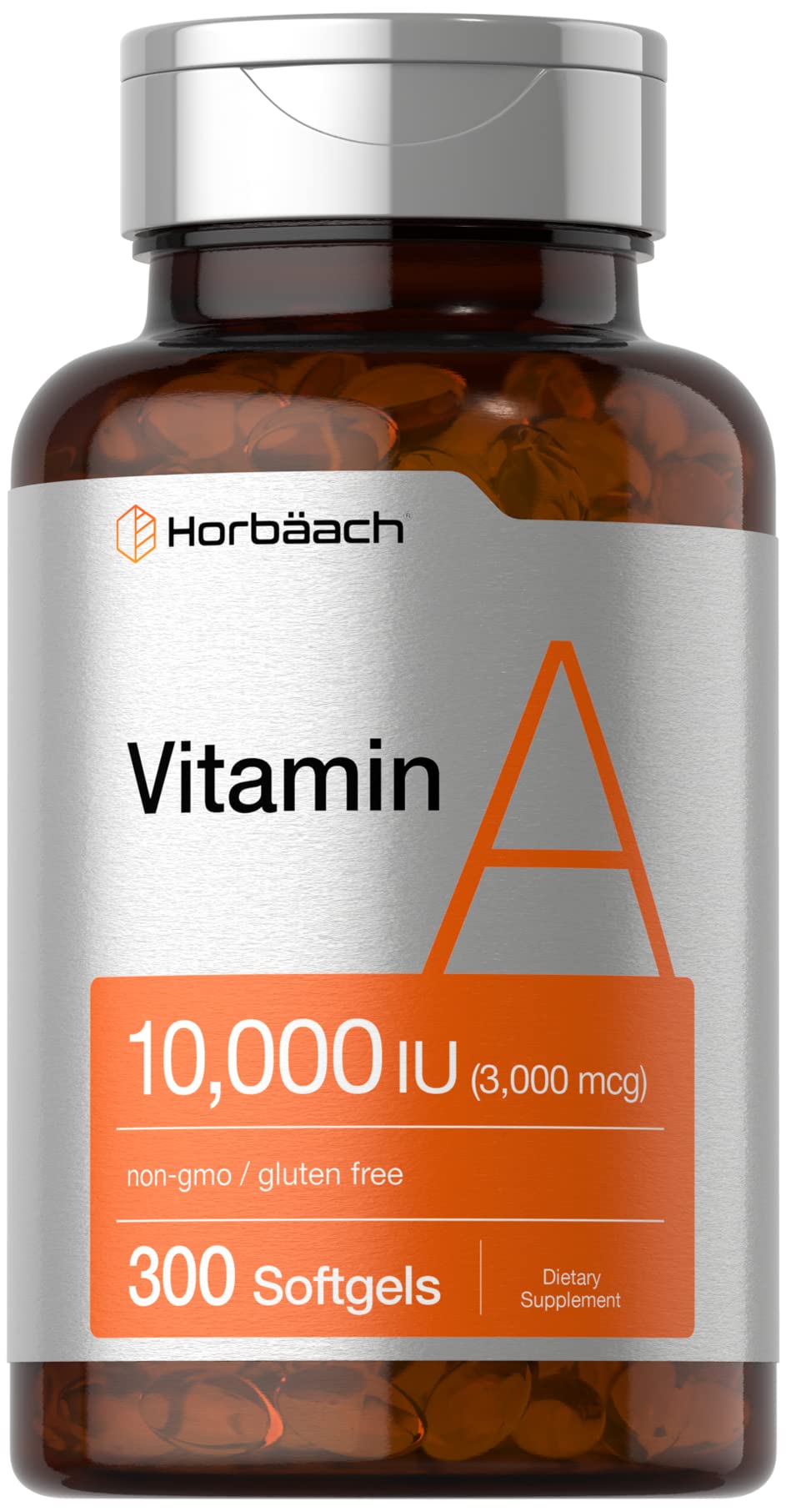 Vitamin A 10000 IU Softgels | 300 Count | Non-GMO, Gluten Free Supplement | by Horbaach Horbäach uk supplements