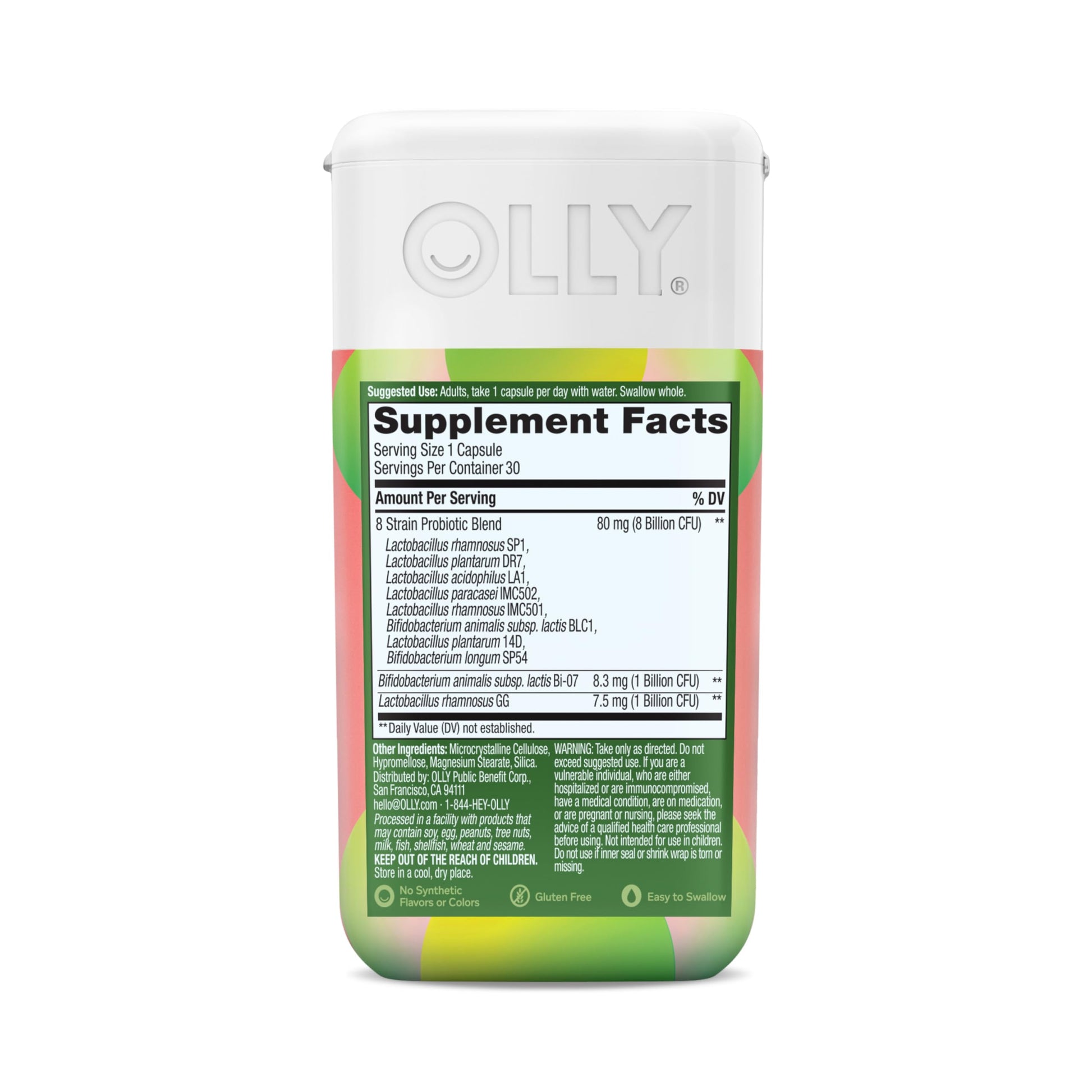 OLLY Big 10 Probiotic, Supports a Healthy Gut Microbiome,* 10 Billion CFUs, 30 Day Supply - 30 Count OLLY uk supplements