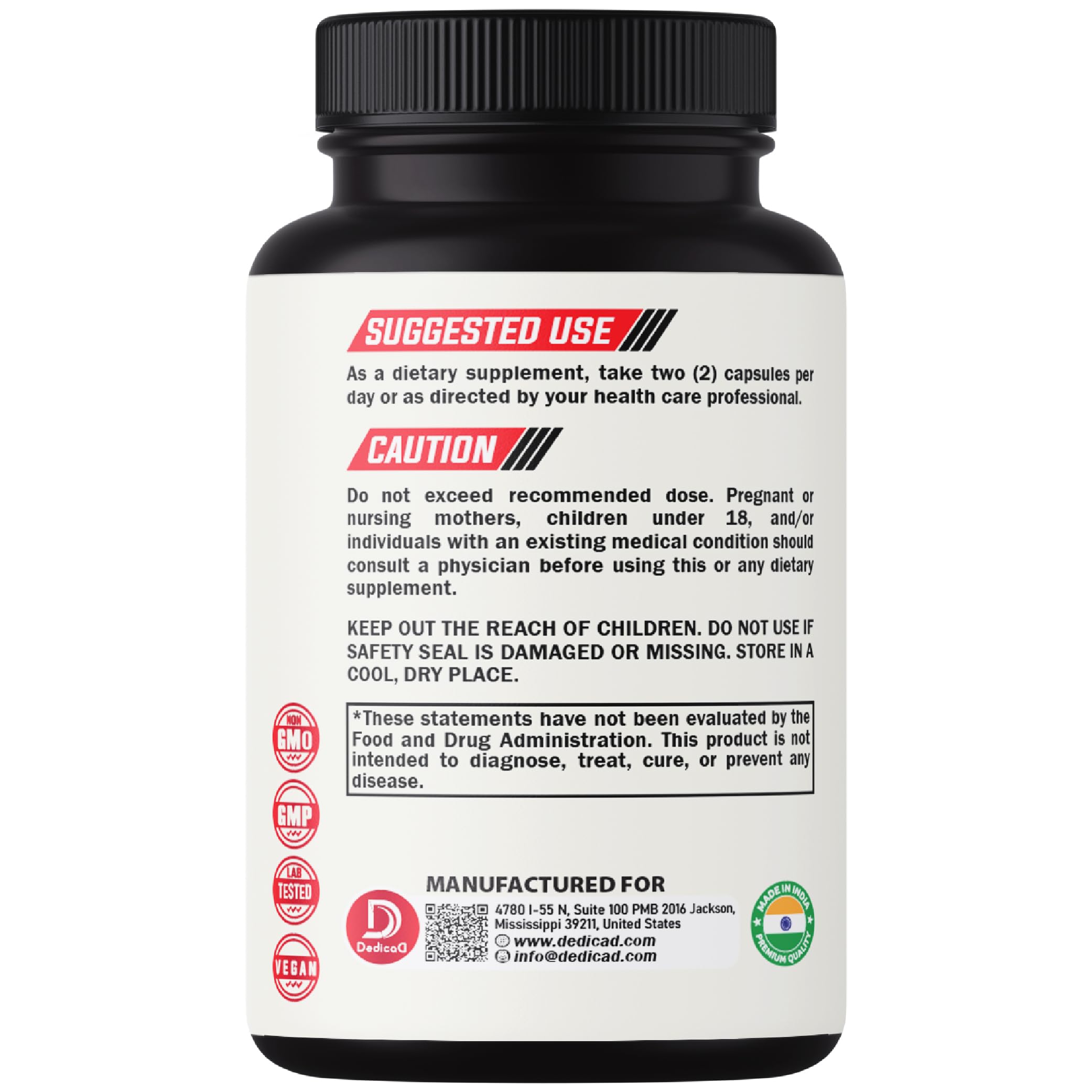 DEDICAD 13in1 Ceylon Cinnamon Capsules - 200 Capsules with Chromium Picolinate, Biotin, Grape Seed, Elderberry & More DEDICAD uk supplements