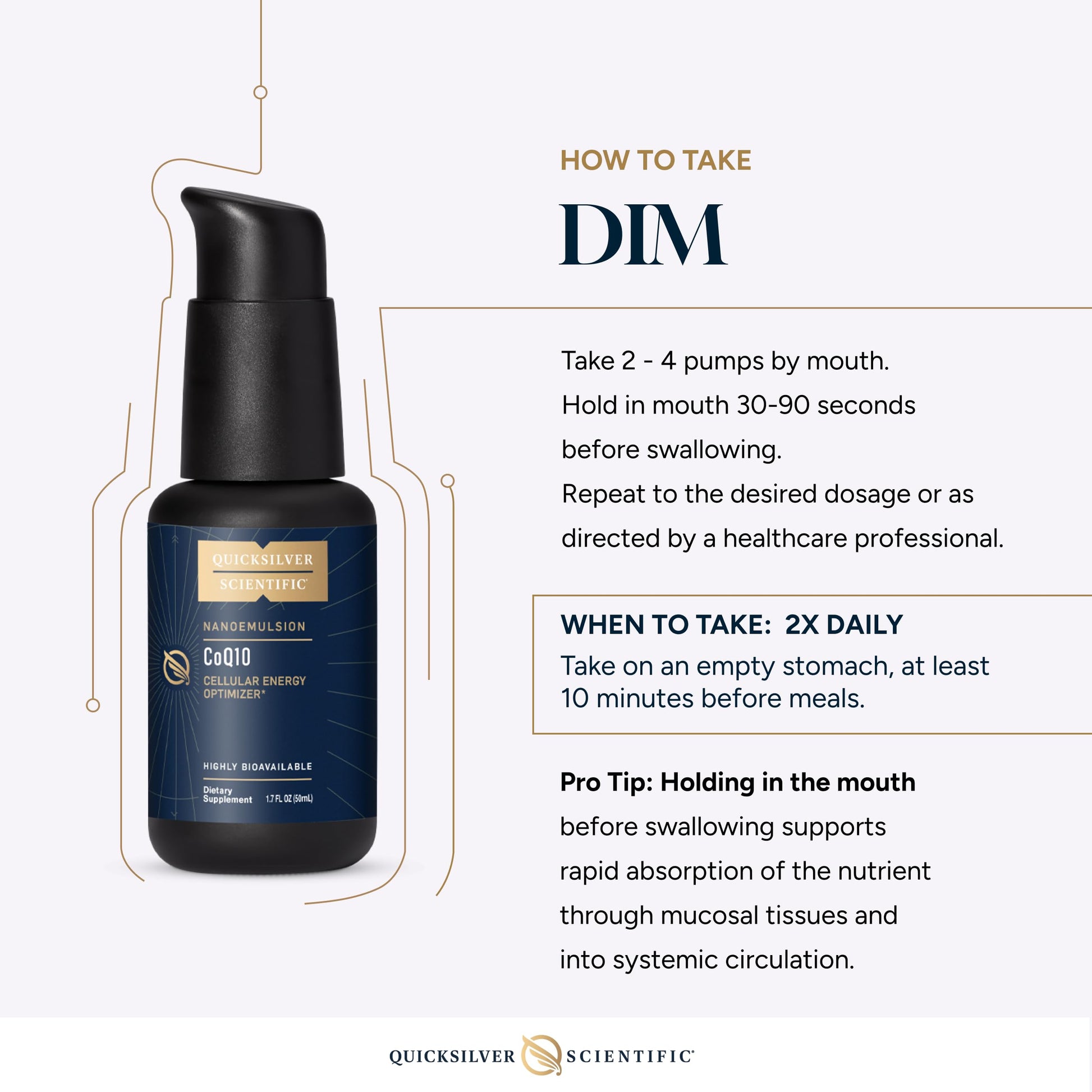 Quicksilver Scientific Nanoemulsified DIM - Liposomal DIM Supplement to Support Healthy Hormone Balance for Women & Men - Soy-Free Detox & Immune Support (1.7oz / 50ml) Quicksilver Scientific uk supplements