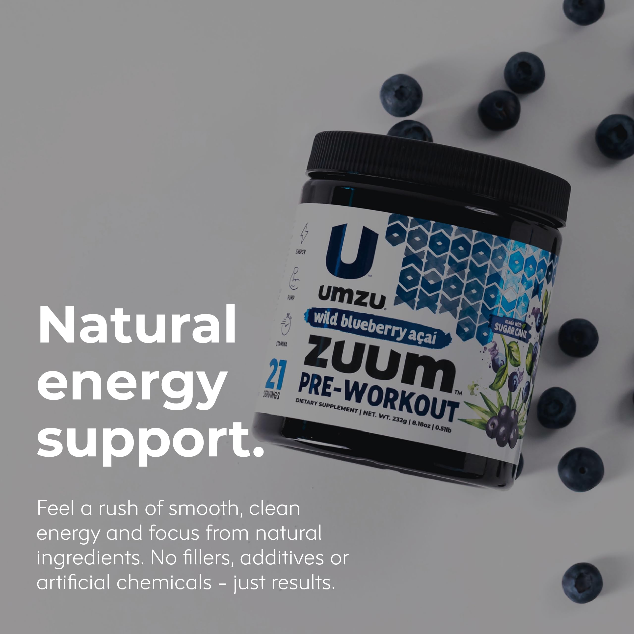 UMZU Zuum Pre-Workout Wild Blueberry Acai UMZU uk supplements