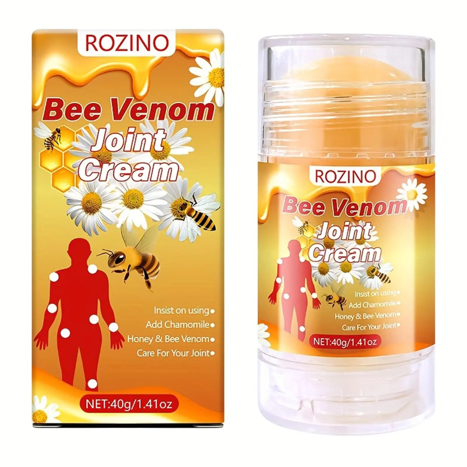 Bee Venom Joint Cream – Advanced Joint Support Cream with Honey & Chamomile, Soothing Formula for Aches & Stiffness in Knees, Hands, Back, Natural Relief Cream for Daily Joint Care (Bee venom) Generic uk supplements