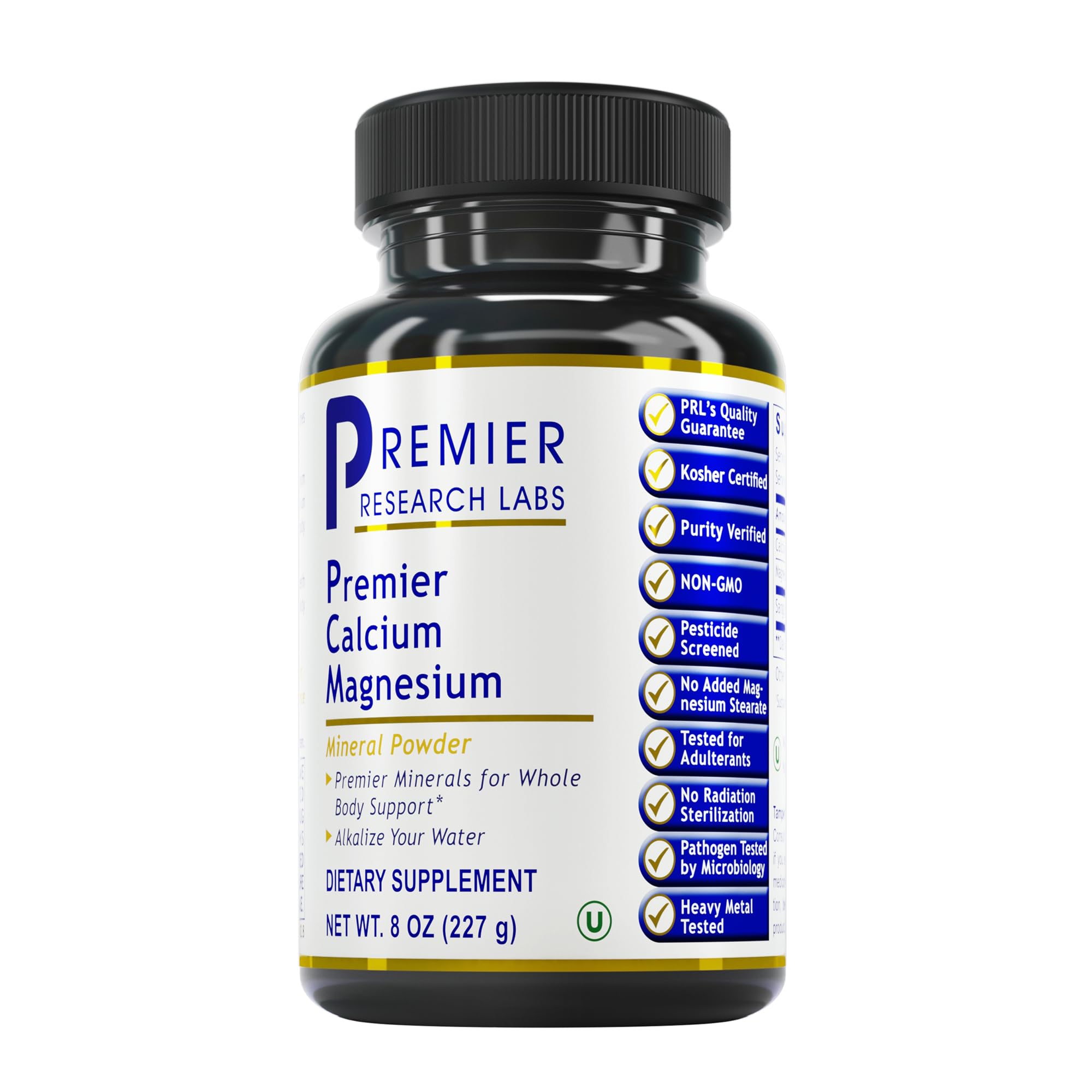 Premier Research Labs Calcium Magnesium Powder - Natural Coral Calcium Powder for Bone Health, Mix with Water for Alkaline PH Balance - 8 oz Premier Research Labs uk supplements