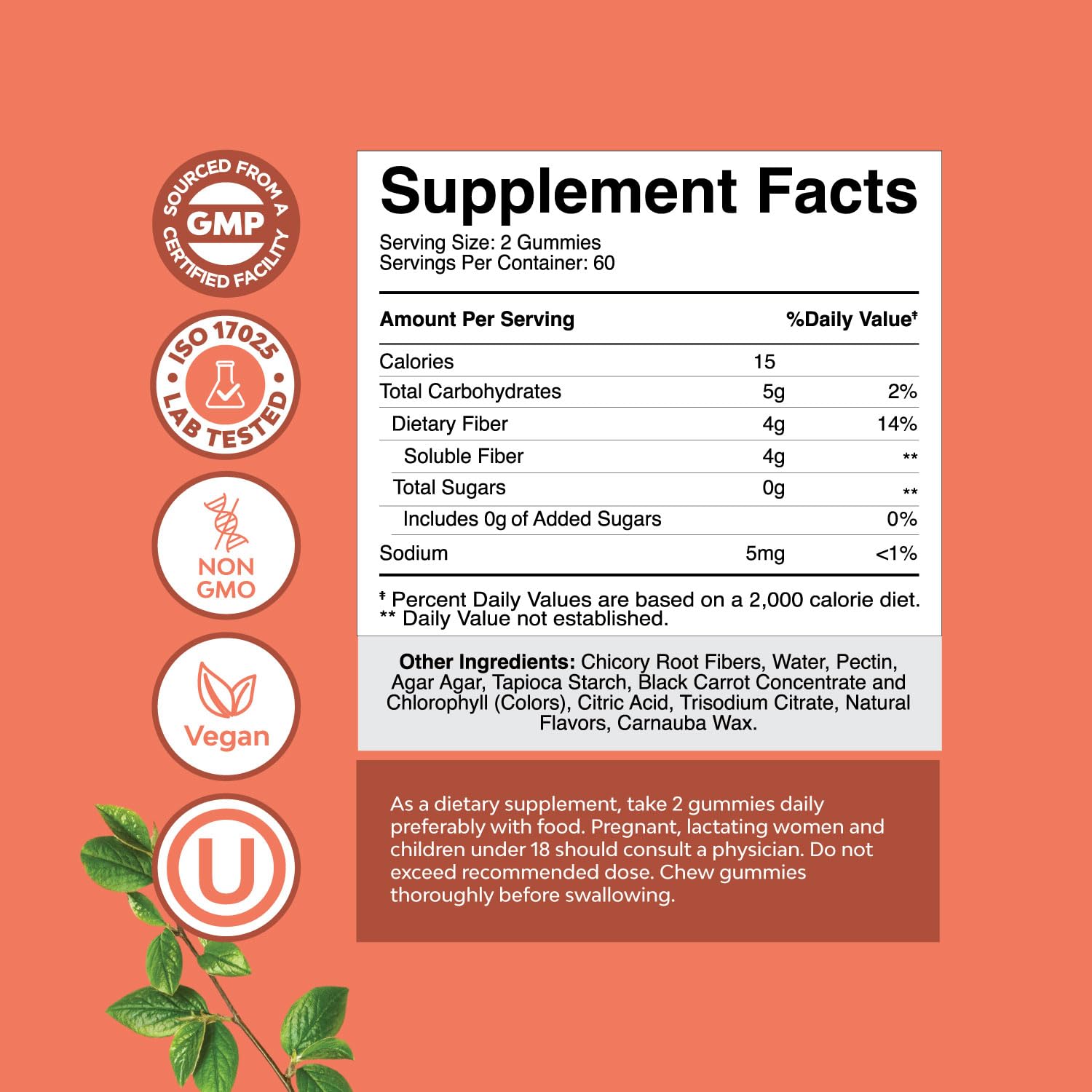 Sugar Free Fiber Gummies for Adults - High Fiber Supplement Gummies Vitamins for Adults Natures Craft uk supplements