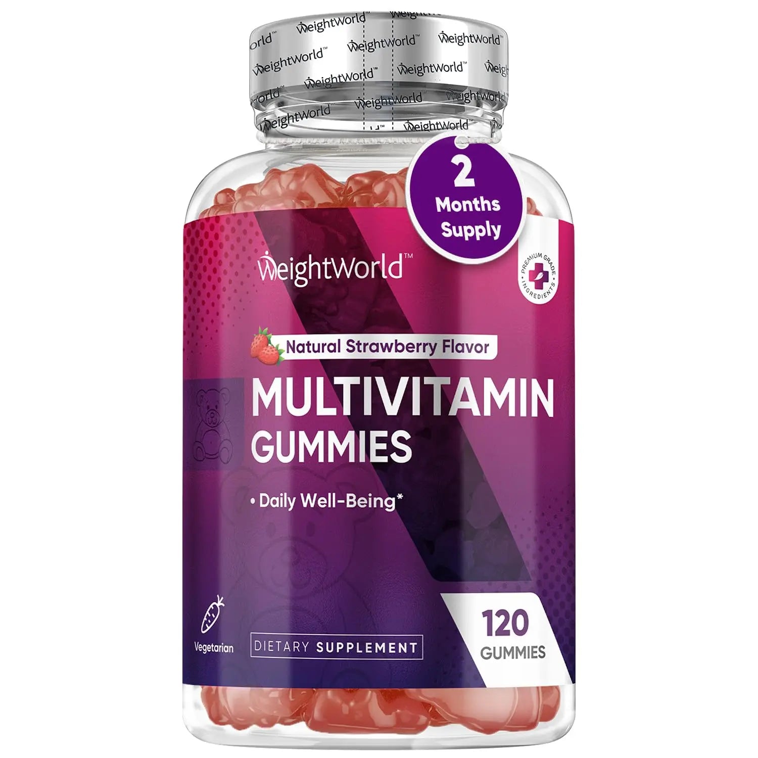 WeightWorld Adult Multivitamin Gummies for Women & Men of All Age - Halal-Suitable with Key Ingredients Like Vitamin A, C, D3, B6, B12 & Biotin WeightWorld uk supplements
