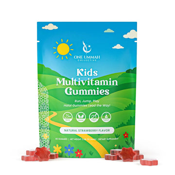 Halal Certified Kids Multivitamin Gummies - Sugar Free, Easy Digestion & High Absorption - Packed with Essential Nutrients One Ummah uk supplements