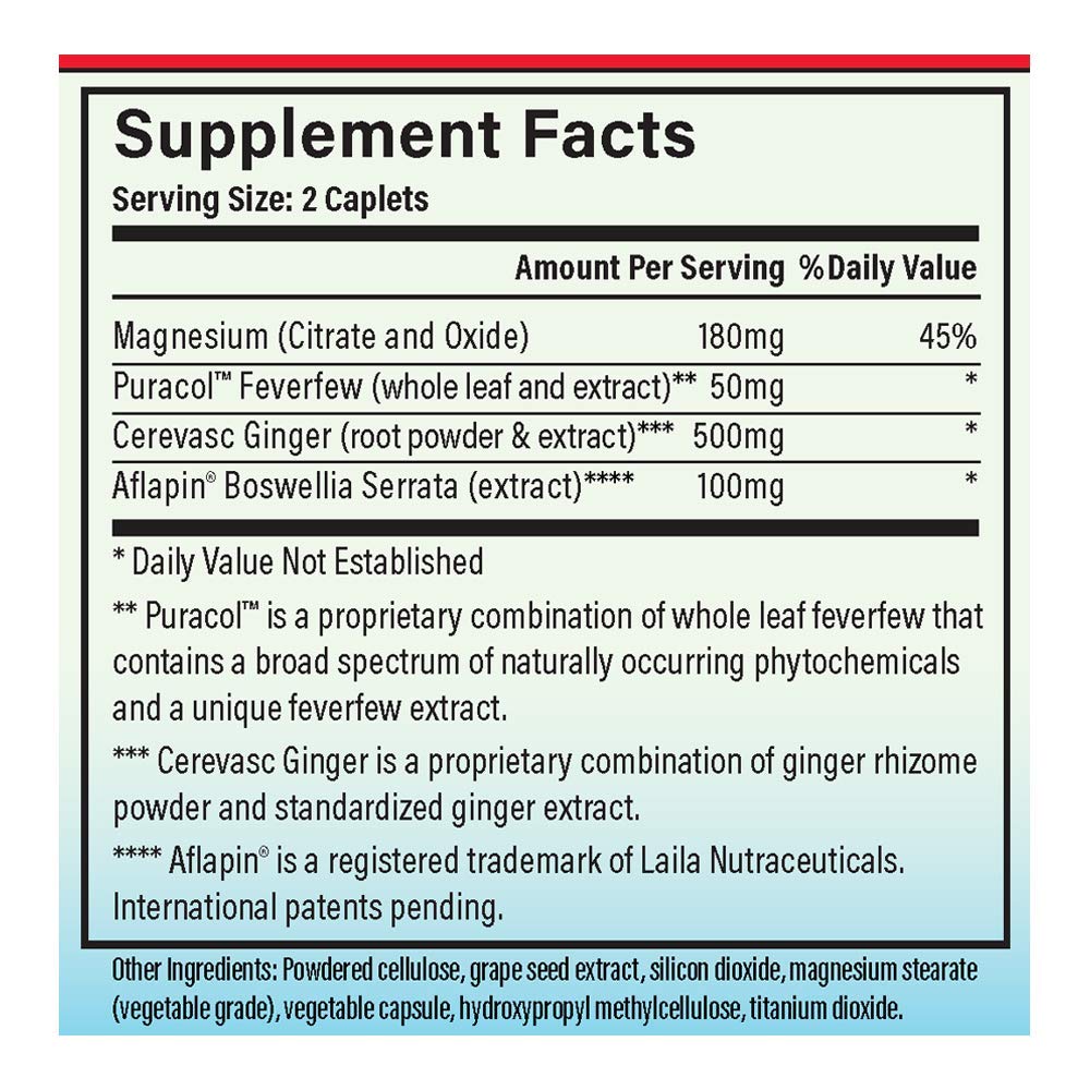 MigreLief-Now Fast-Acting Formula, As-Needed Nutritional Support for Migraine and Headache Sufferers - 60 Vegetarian Capsules MigreLief uk supplements