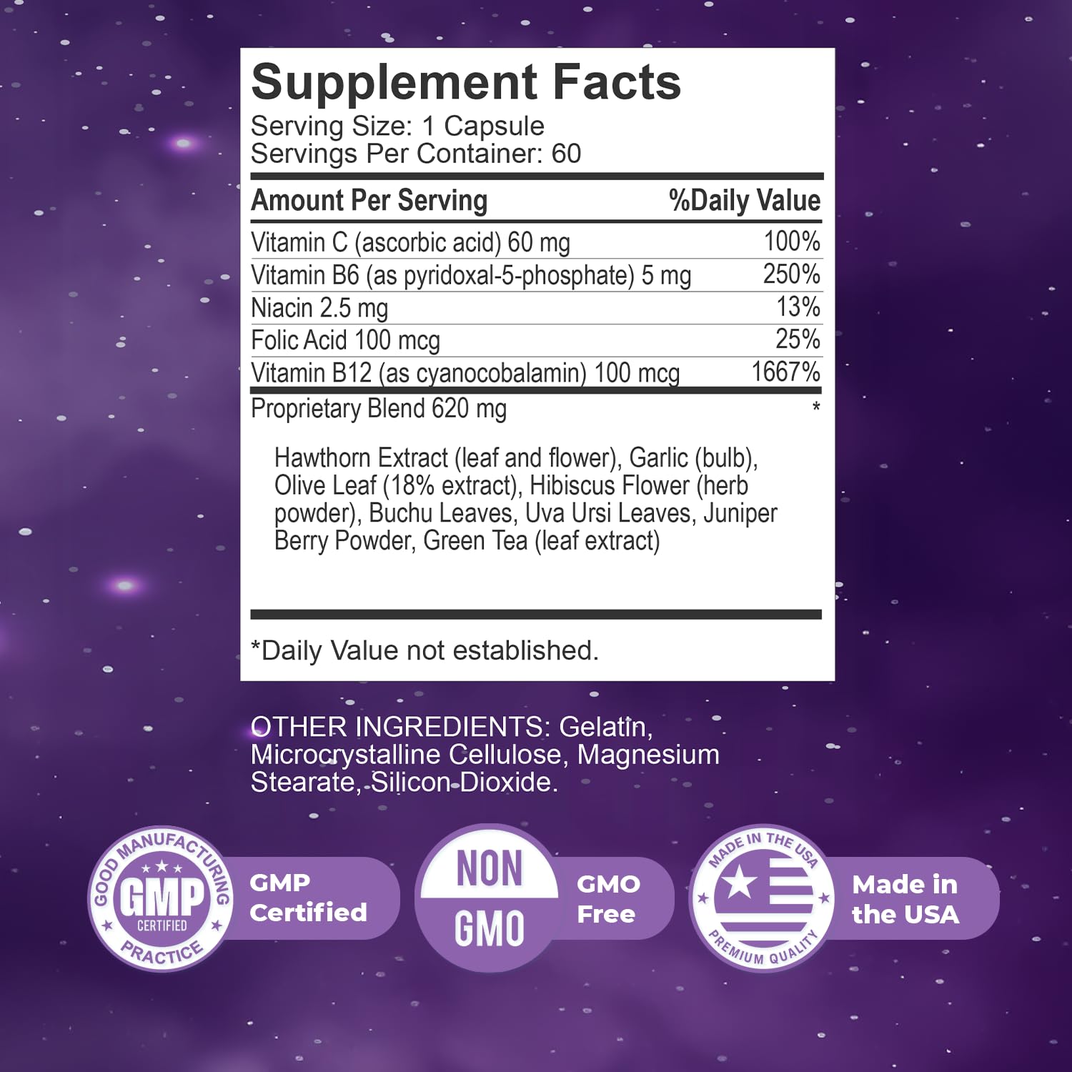 Nature’s NutriWave Sonus Complete – Natural Daily Formula with Vitamin C, B6, B12 & Folic Acid – Non-GMO, Easy to Use, GMP Certified – 60 Capsules, 1 Month Supply Nature’s NutriWave uk supplements