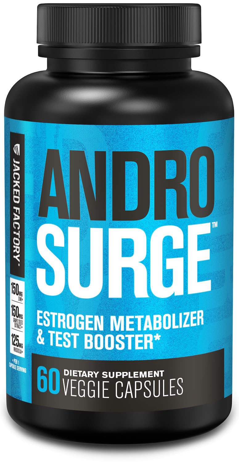 Jacked Factory Androsurge Estrogen Blocker for Men - Natural Testosterone Booster for Men & Estrogen Metabolizer with Tongkat Ali, DIM, Long Jack & More Jacked Factory uk supplements