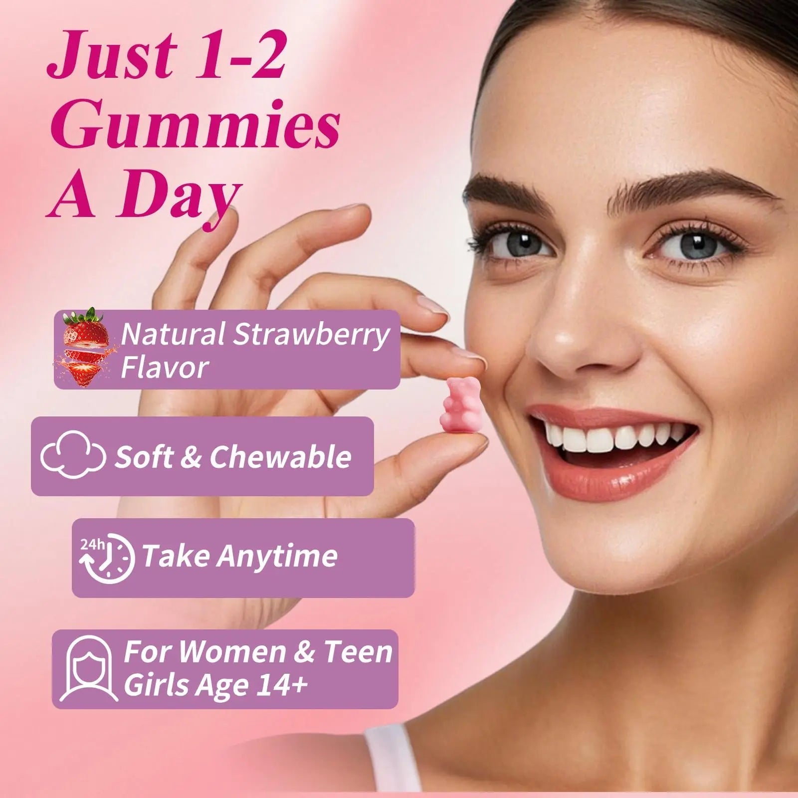 Vccvaa Sugar Free Multivitamin Gummies for Women 14+ with Iron, Inositol, Folate, Vitamins A C D3 E B12 K2, Herbal & Mineral Blend Vccvaa uk supplements