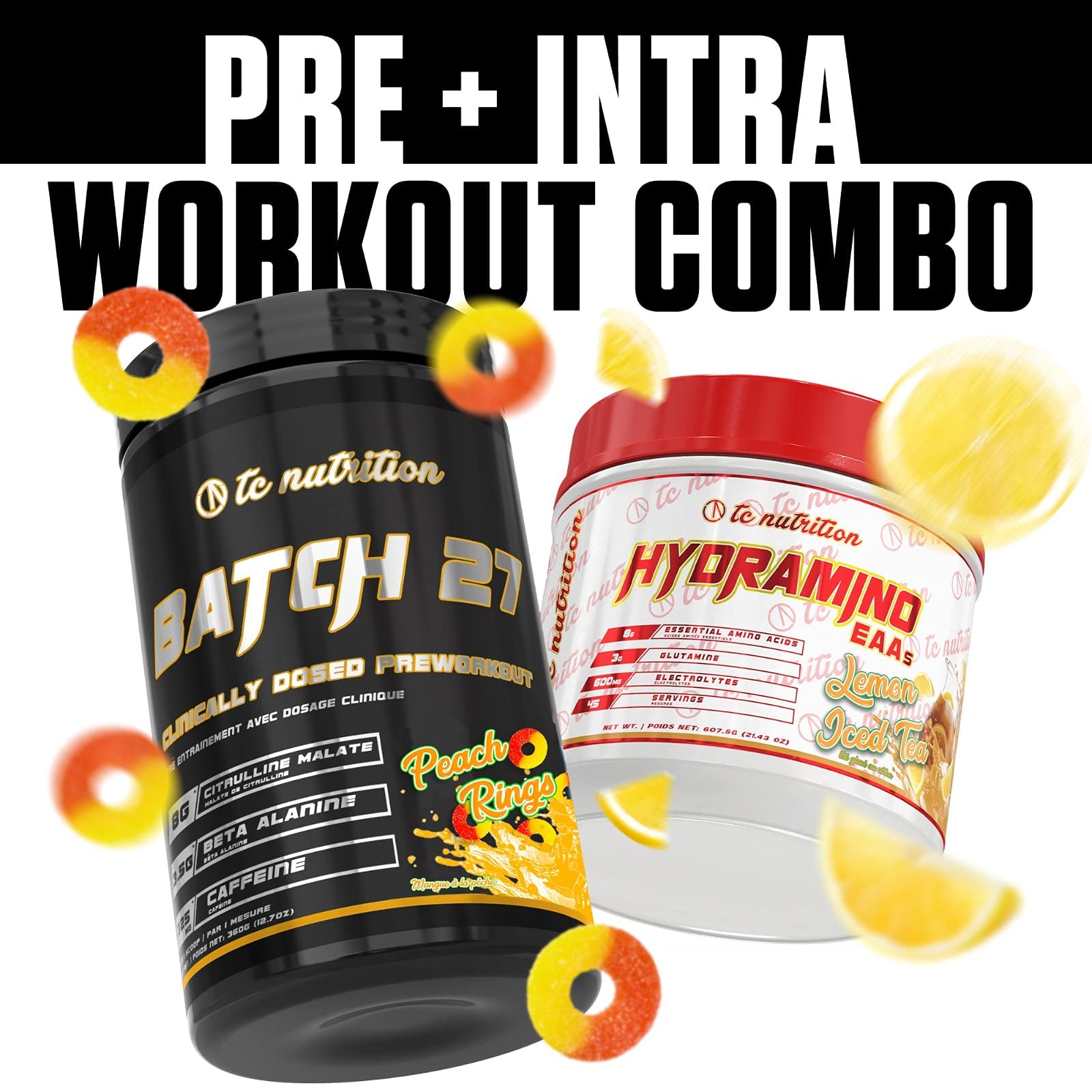 Batch 27 Pre Workout Powder - 8g Citrulline, 3.5g Beta Alanine, 2.5g Betaine, 325mg Caffeine TC Nutrition uk supplements