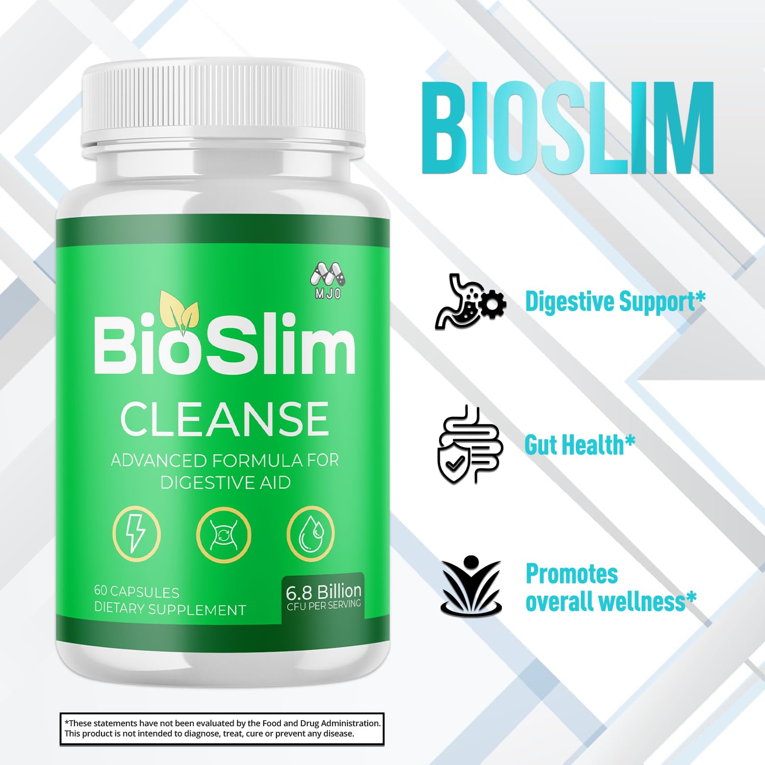 (3 Pack) Bioslim Cleanse Capsules, Official Bioslim Cleanse Supplement Pills with All Natural Ingredients, Advanced Active Health Lifestyle Formula with Premium Vitamins for Women & Men (180 Capsules) MJO uk supplements