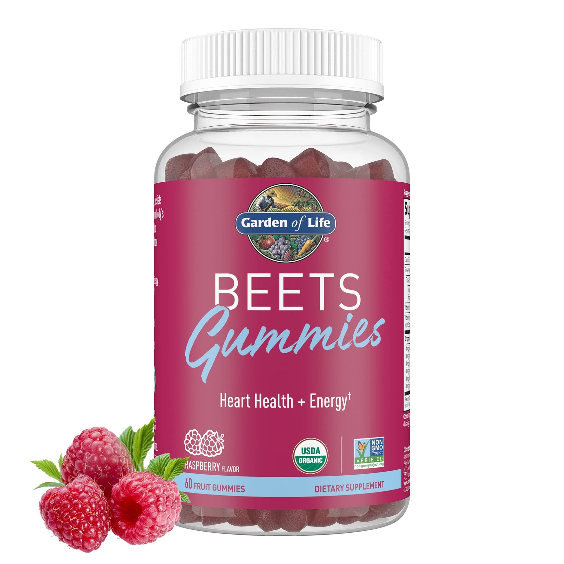 Garden of Life Organic Beet Root Gummies Made from Pectin with Antioxidants, Vitamin C, Vitamin D & B12 for Heart Health & Energy – BEETS Gummies – Vegan, Gluten Free, Non GMO, Raspberry, 30 Servings Garden of Life uk supplements