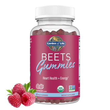Garden of Life Organic Beet Root Gummies Made from Pectin with Antioxidants, Vitamin C, Vitamin D & B12 for Heart Health & Energy – BEETS Gummies – Vegan, Gluten Free, Non GMO, Raspberry, 30 Servings Garden of Life uk supplements