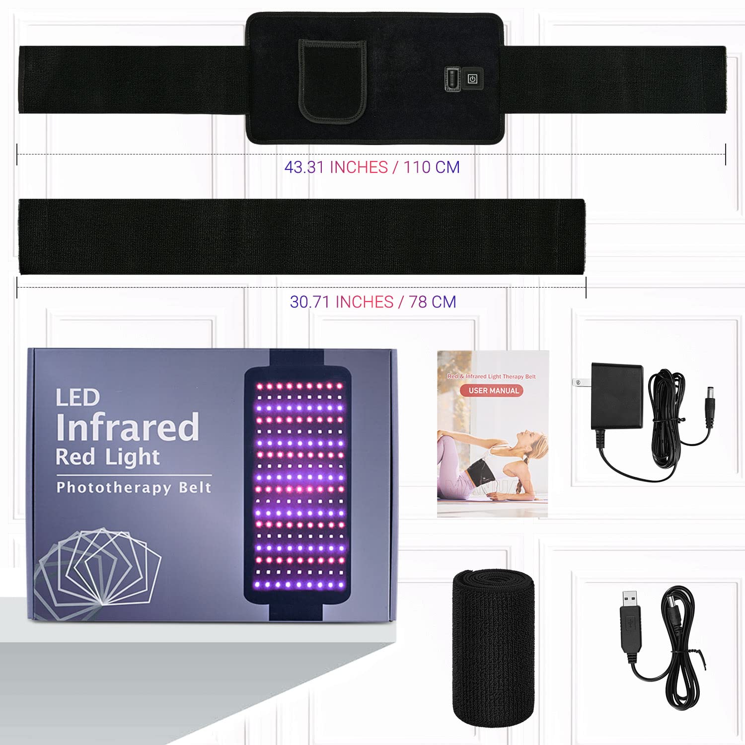 LPSAFP Red Light Therapy Belt for Body, Wearable Device with Blue, red and Near Infrared Light LPSAFP uk supplements