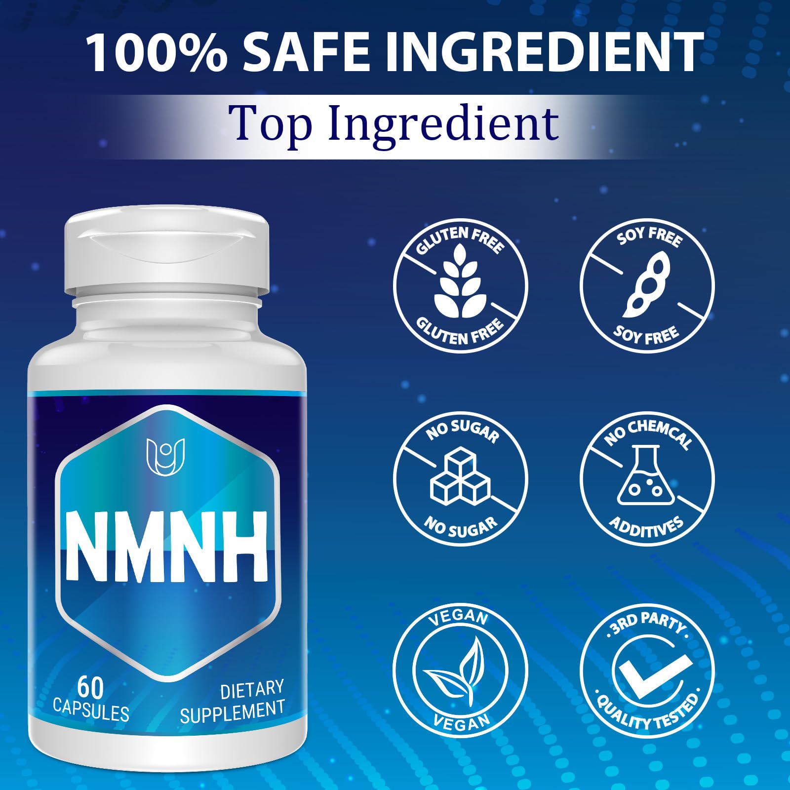 NMNH (Dihydronicotinamide Mononucleotide), NAD Supplement to Boost NAD+ Levels as We Age (May Be More Effective Than Nicotinamide Riboside), NMNH Supplement for Anti-Aging, 60 Capsules (60 Servings) Ucessuyy uk supplements