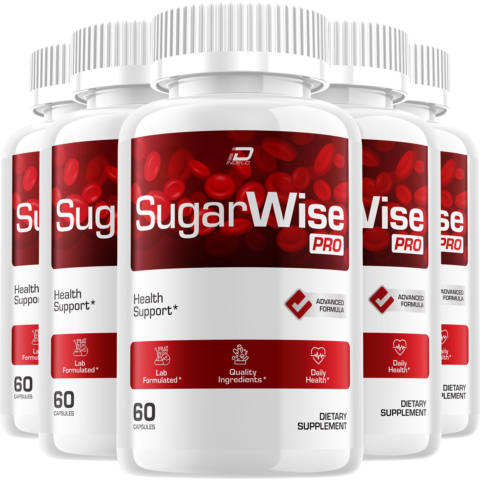 SugarWise Capsules – SugarWise Pro Natural Blend Daily Health Vitamins Supplement (5 Pack - 300 Capsules) Indelo uk supplements
