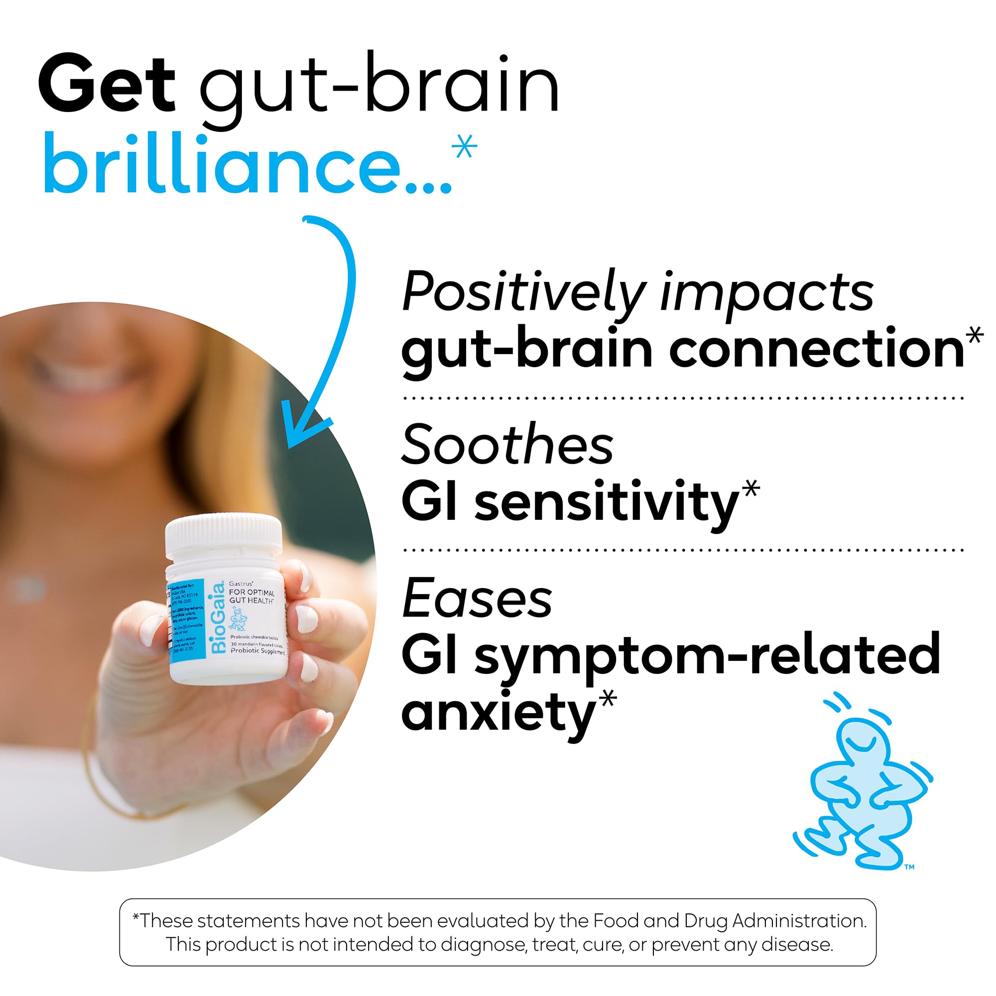BioGaia Gastrus Gut Health Probiotic | Eases Abdominal Discomfort, Gas & Bloating | Promotes Regularity & a Healthy Gut | Contributes to a Balanced Microbiome | Backed by 30 Years of Research BioGaia uk supplements