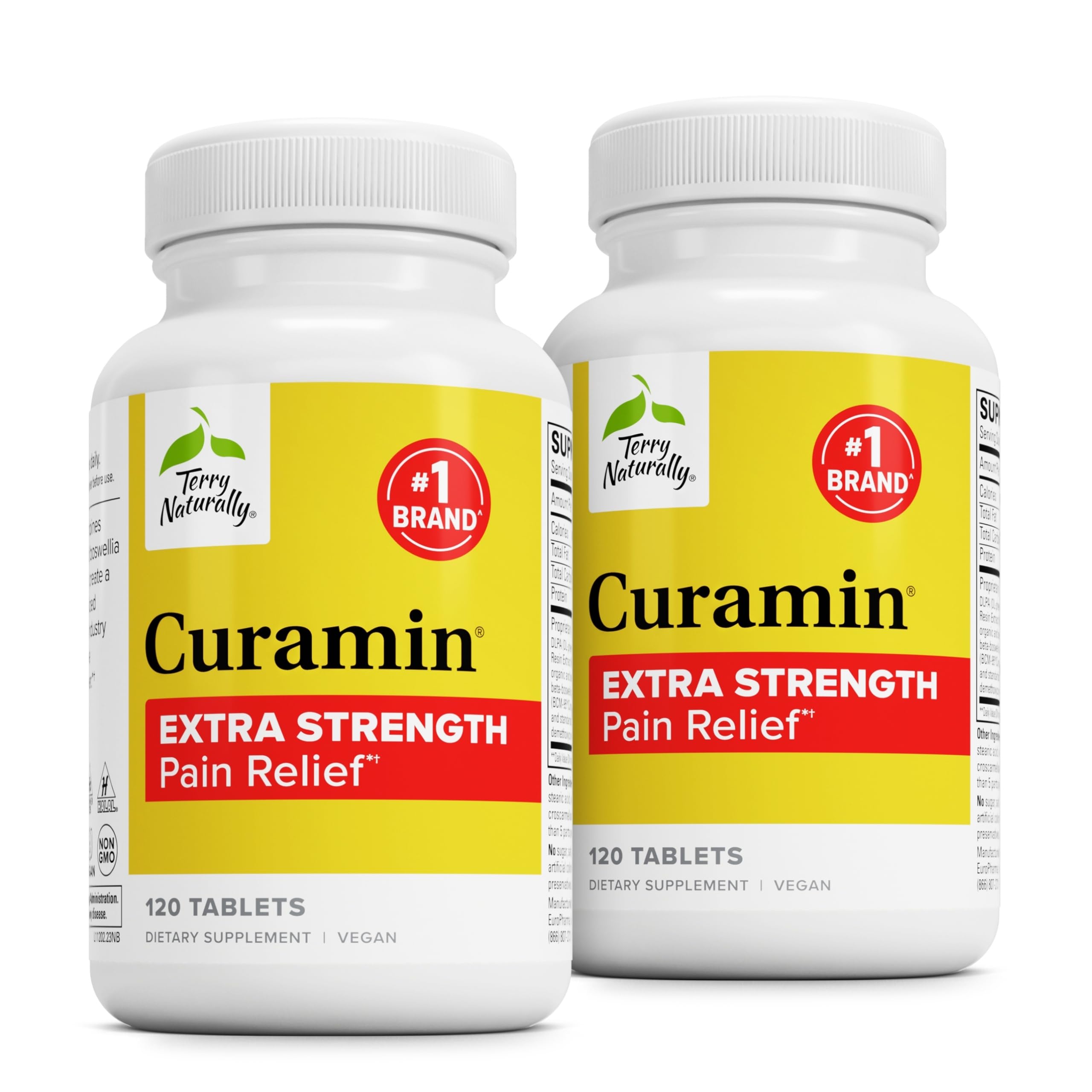 Terry Naturally Curamin Extra Strength - Curcumin & Boswellia for Healthy Circulation Support - Turmeric Supplement to Aid Joints, Muscle Health & Endorphin Production - 120 Tablets (Pack of 2) Terry Naturally uk supplements