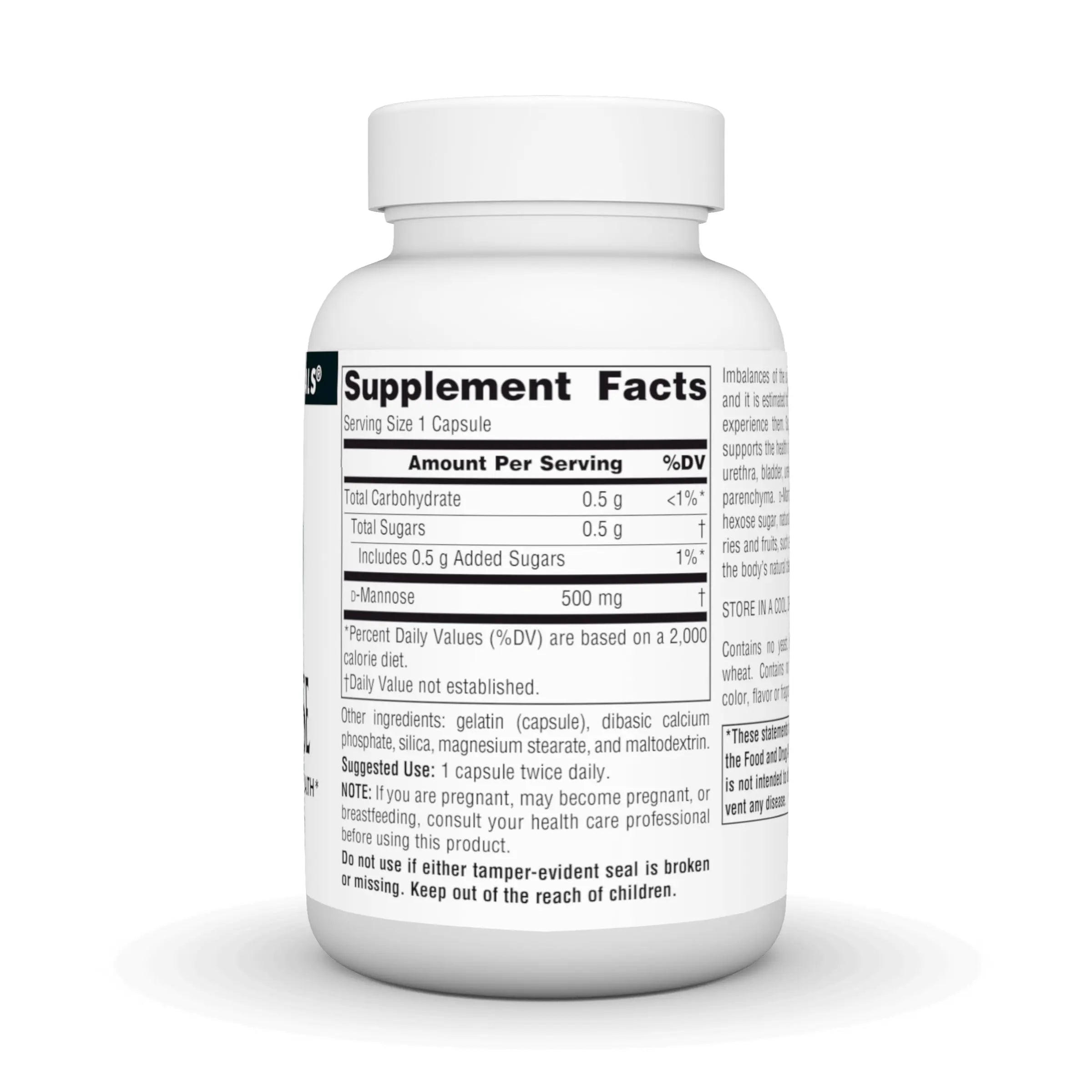 Source Naturals D-Mannose, Potent Urinary Tract & Bladder Health Support*, 500mg - 60 Capsules Source Naturals uk supplements