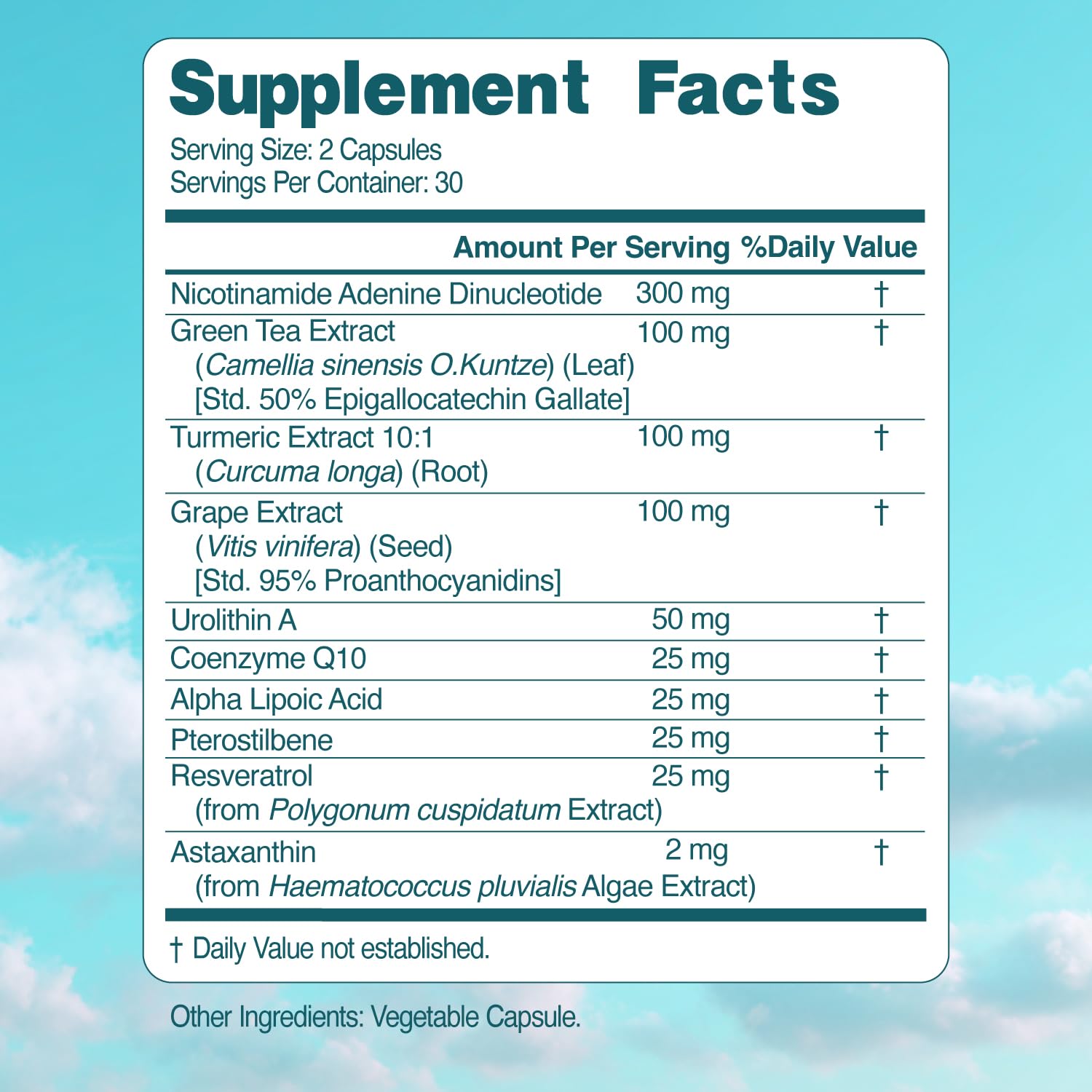 NAD+ Elite Complex – Direct NAD+ 300 mg with Urolithin A, Resveratrol, CoQ10 & Antioxidant Blend – Cellular Energy, Mitochondrial Support & Healthy Aging – Vegan, Non-GMO, 60 Capsules (30 Servings) Simply Nature's Pledge uk supplements
